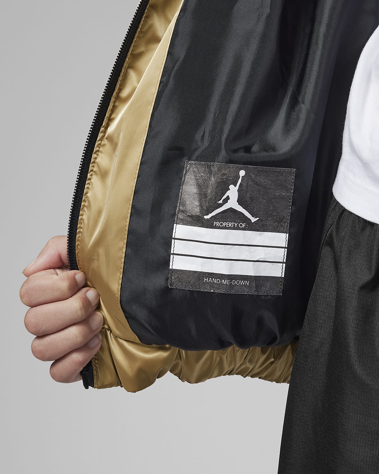 Jordan Older Kids' Shiny Chevron Hooded Jacket. Nike LU