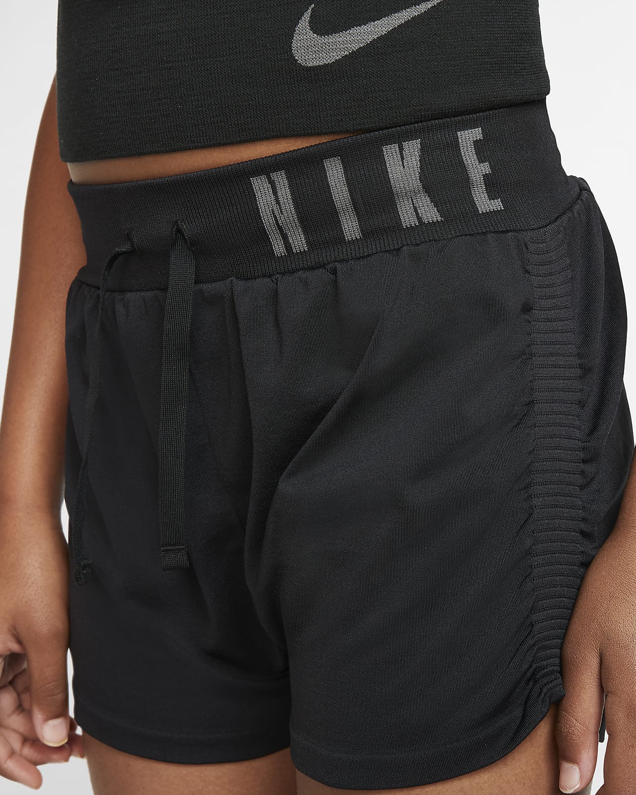 grey nike shorts girls