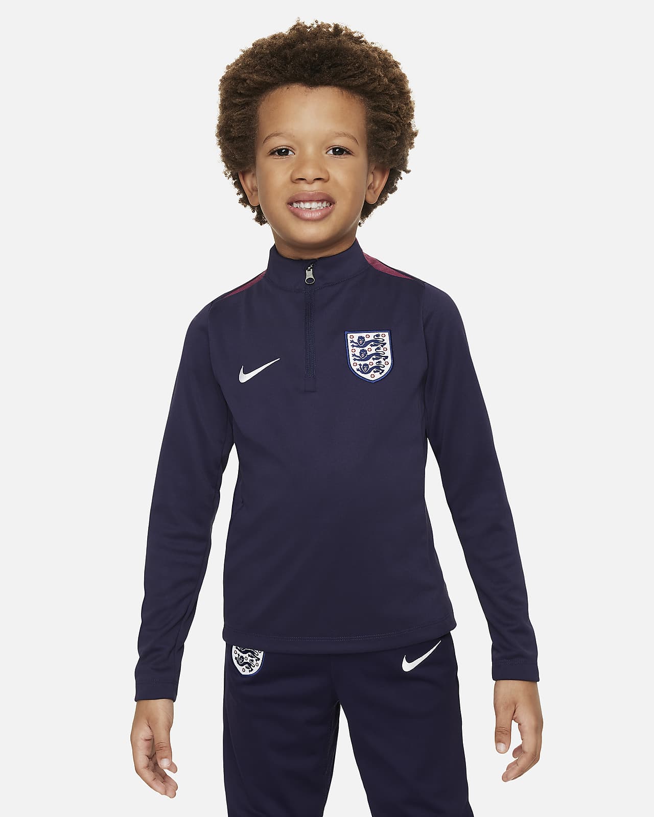 England Academy Pro Nike Dri-FIT fotballtreningsoverdel til små barn