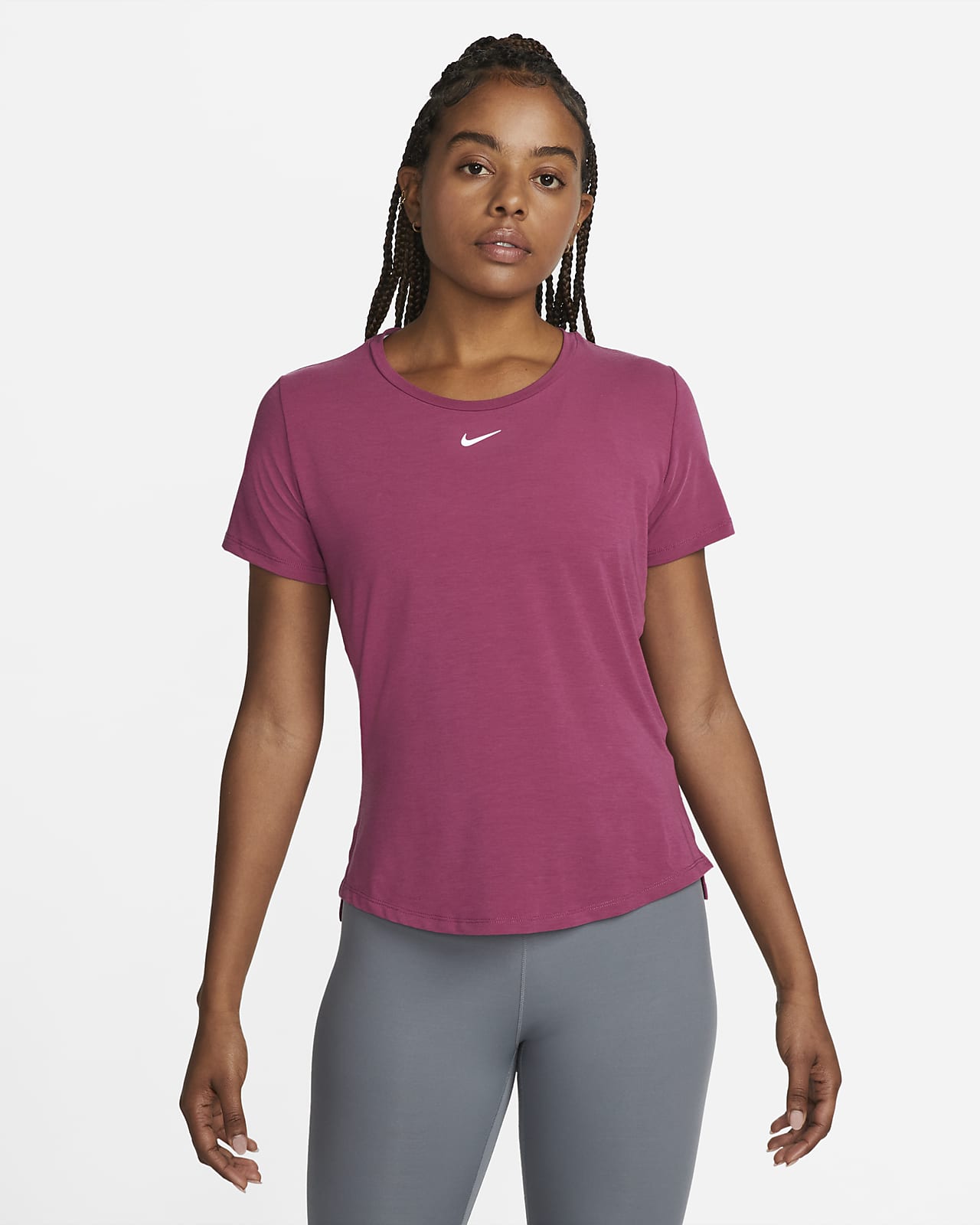 Nike Dri-FIT UV One Luxe Women's Standard Fit Short-Sleeve Top. Nike HR