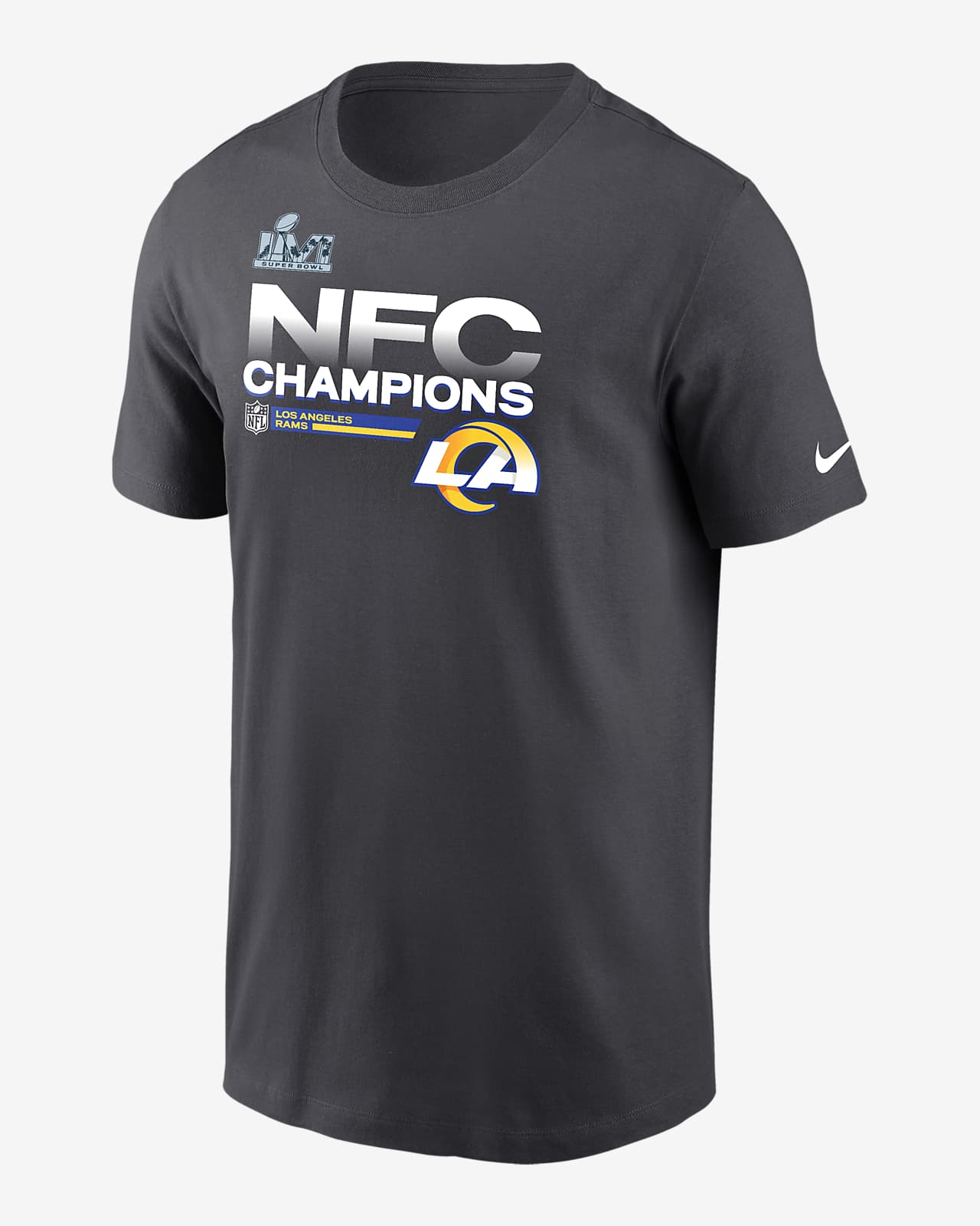 اطفال شرطه Nike 2021 NFC Champions Trophy Collection (NFL Los Angeles Rams) Men's  T-Shirt اطفال شرطه