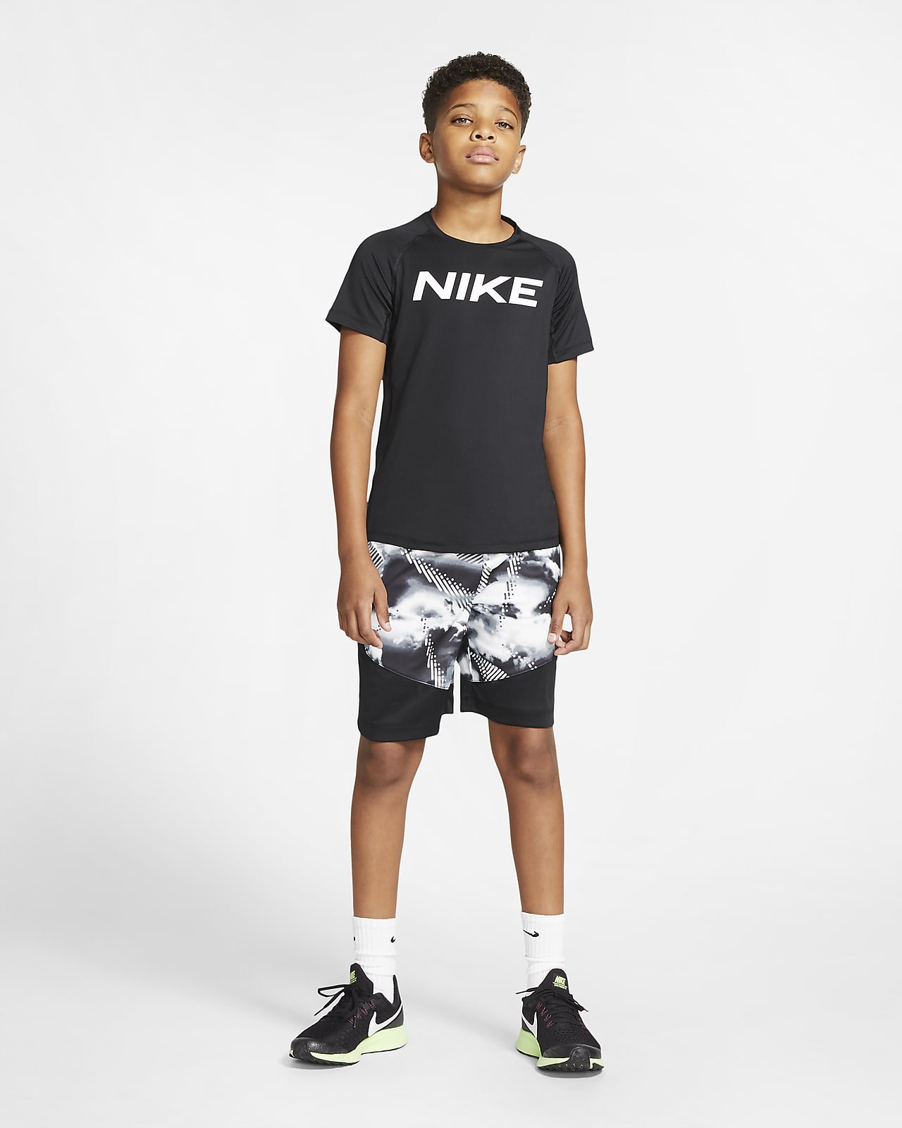 nike training top and shorts