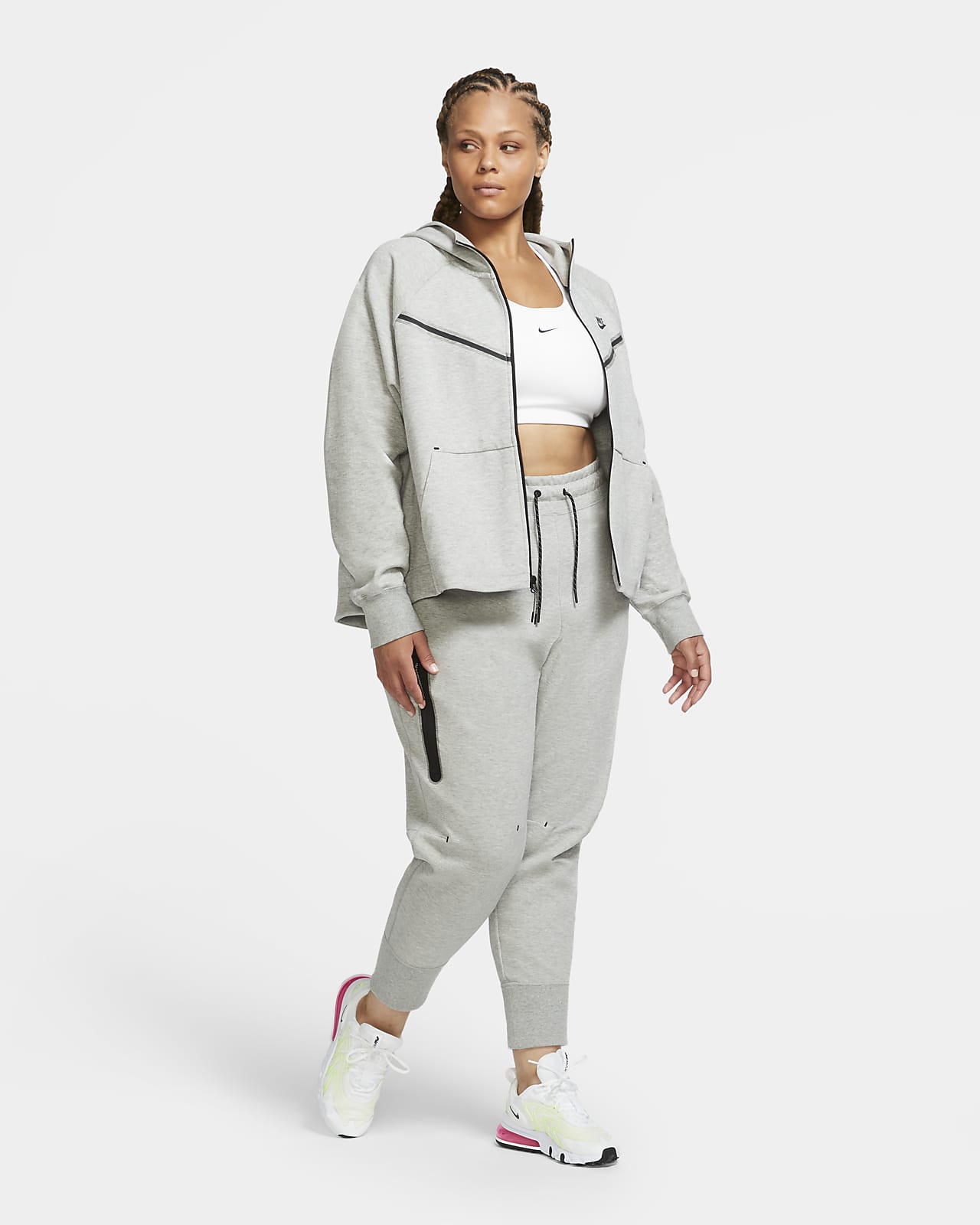 talento Glamour De nada Nike Sportswear Tech Fleece Windrunner Sudadera con capucha con cremallera  completa (talla grande) - Mujer. Nike ES