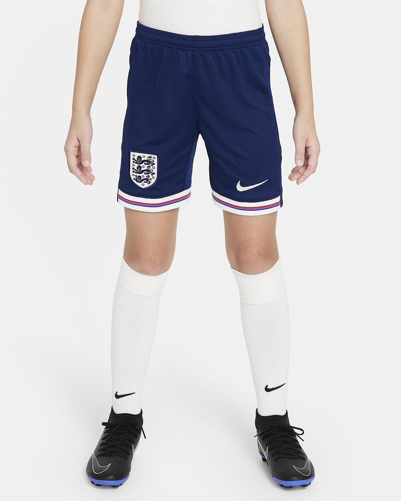 Shorts da calcio replica Nike Dri-FIT Inghilterra 2024 Stadium per ragazzo/a – Home
