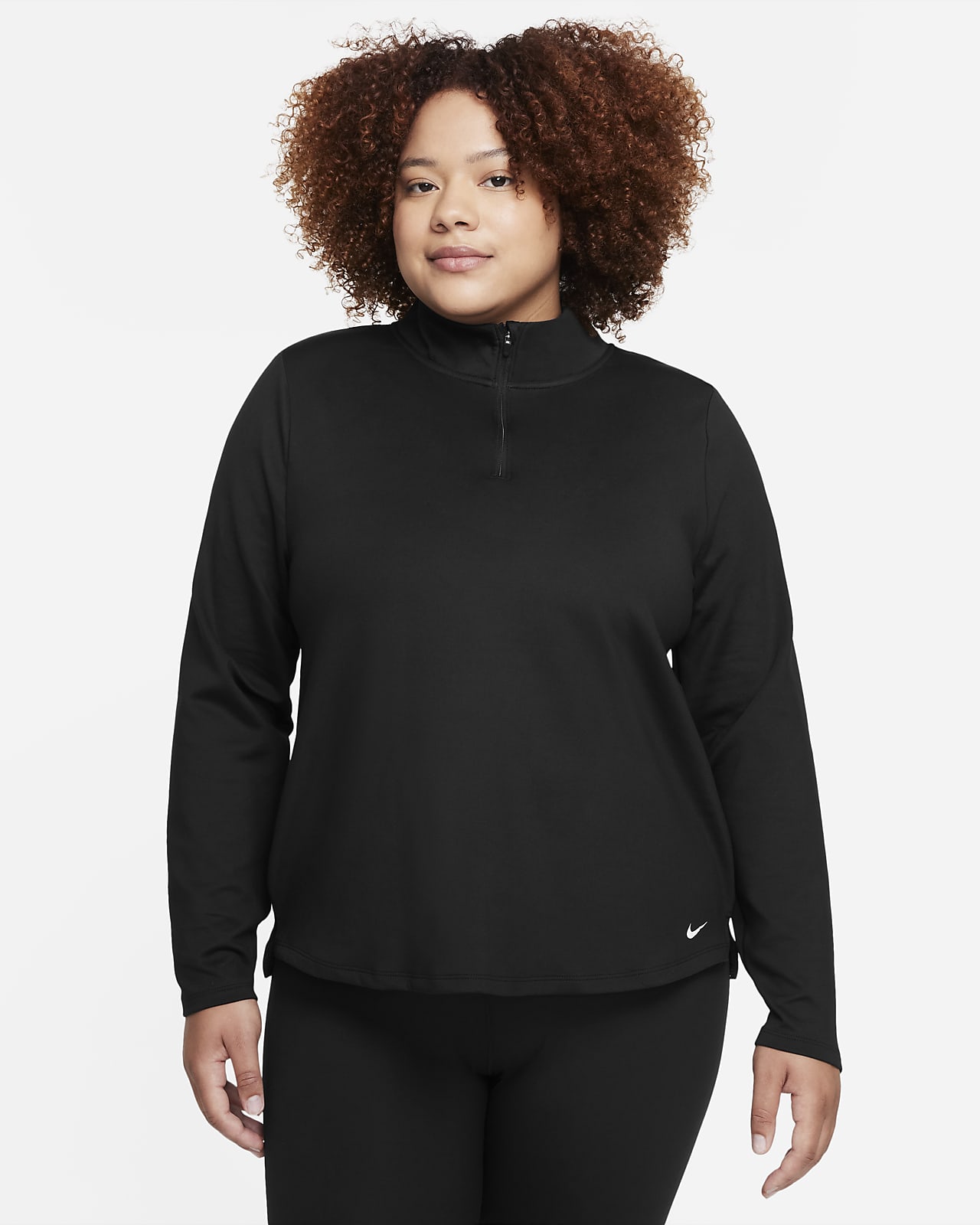 Nike Girls Therma Fit One Long Sleeve Top - White/Black
