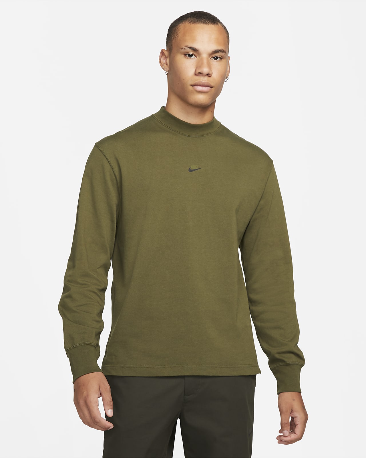 Męska koszulka z długim rękawem i półgolfem Nike Sportswear Style Essentials