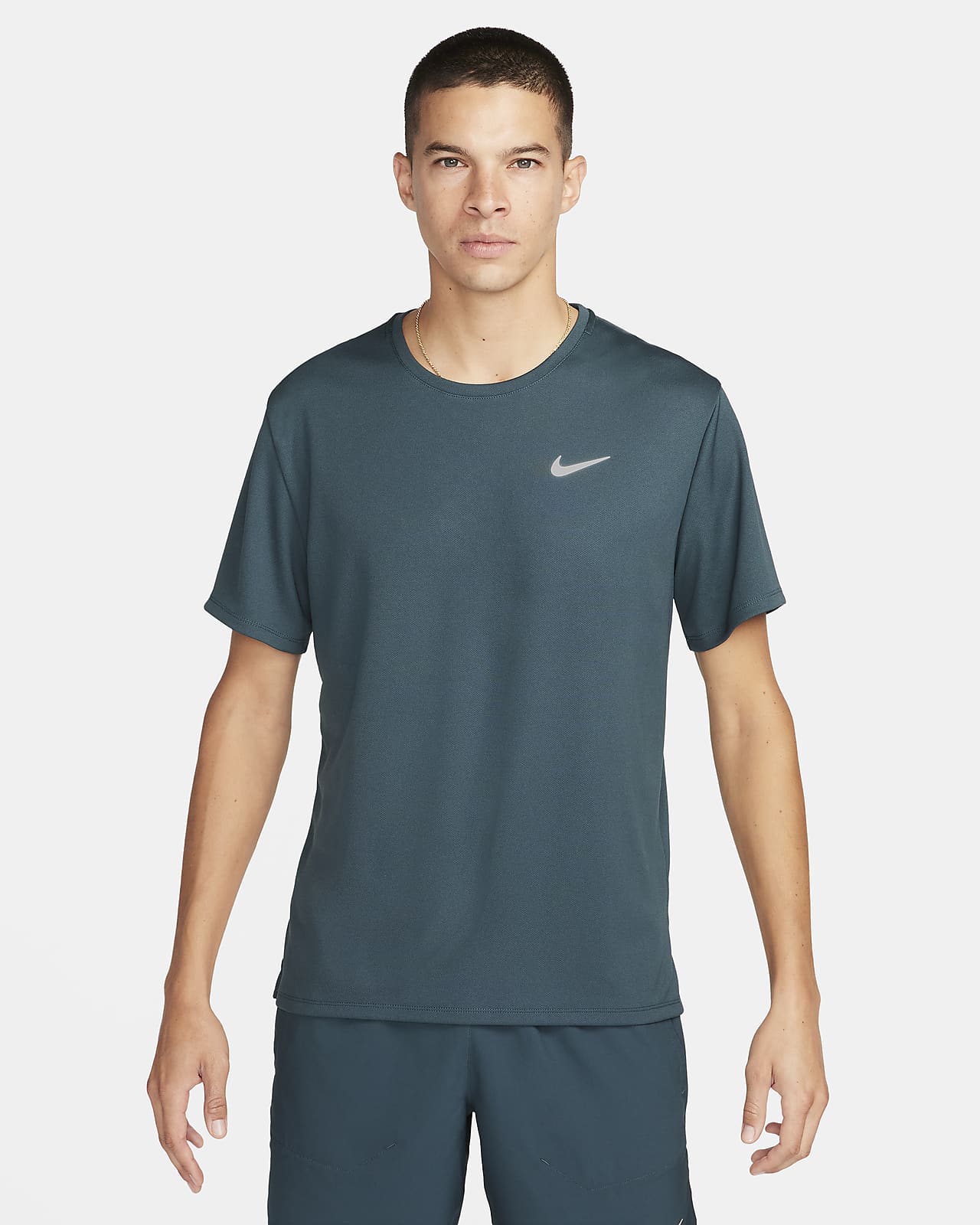 Nike Miler Dri-FIT UV Short-Sleeve Top.