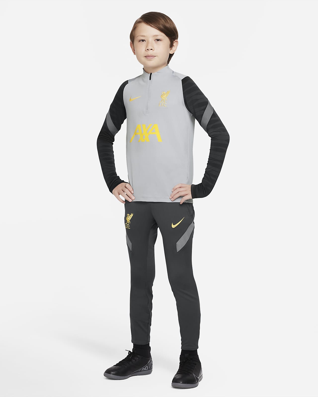 nike academy drill top grey