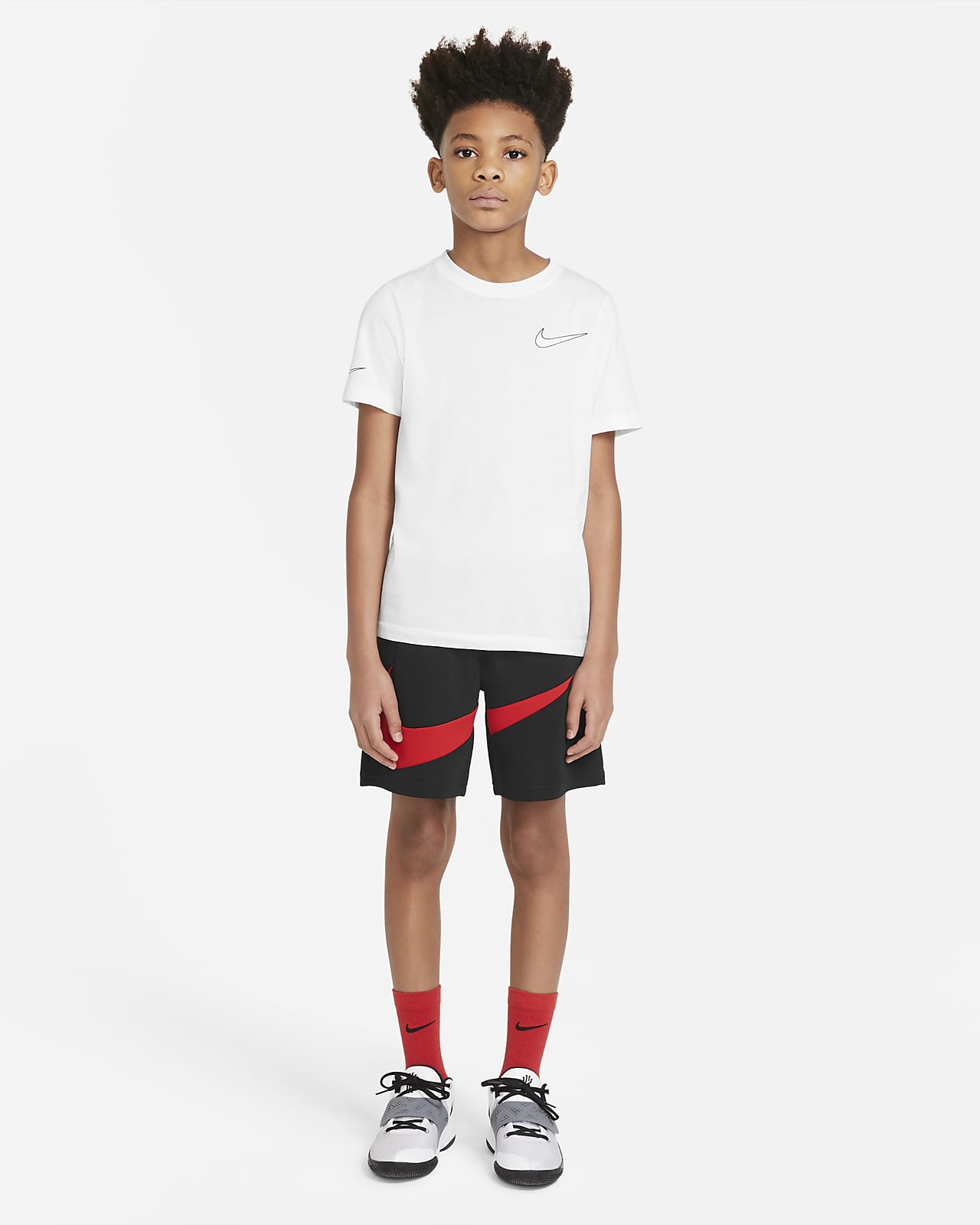 kids white basketball shorts