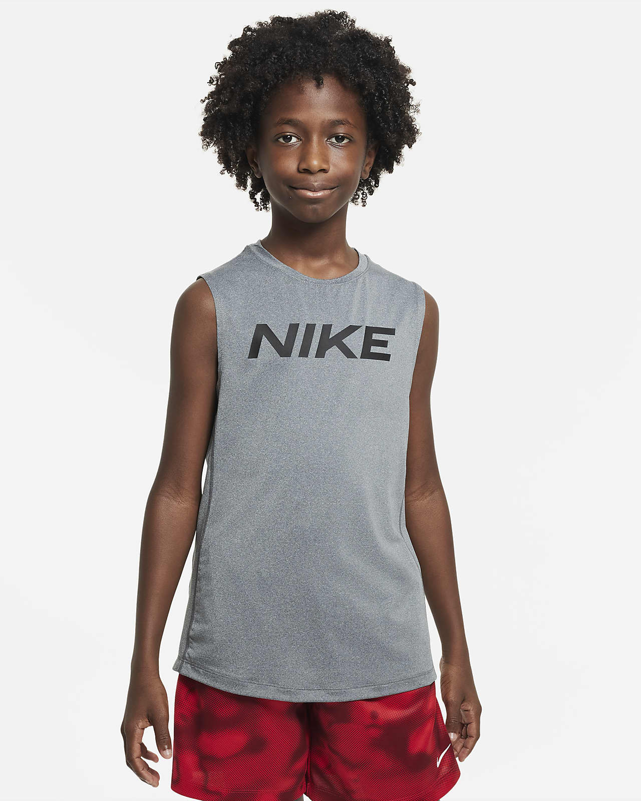 Nike Pro Sleeveless Fitted HBR Top - Boys' - Kids