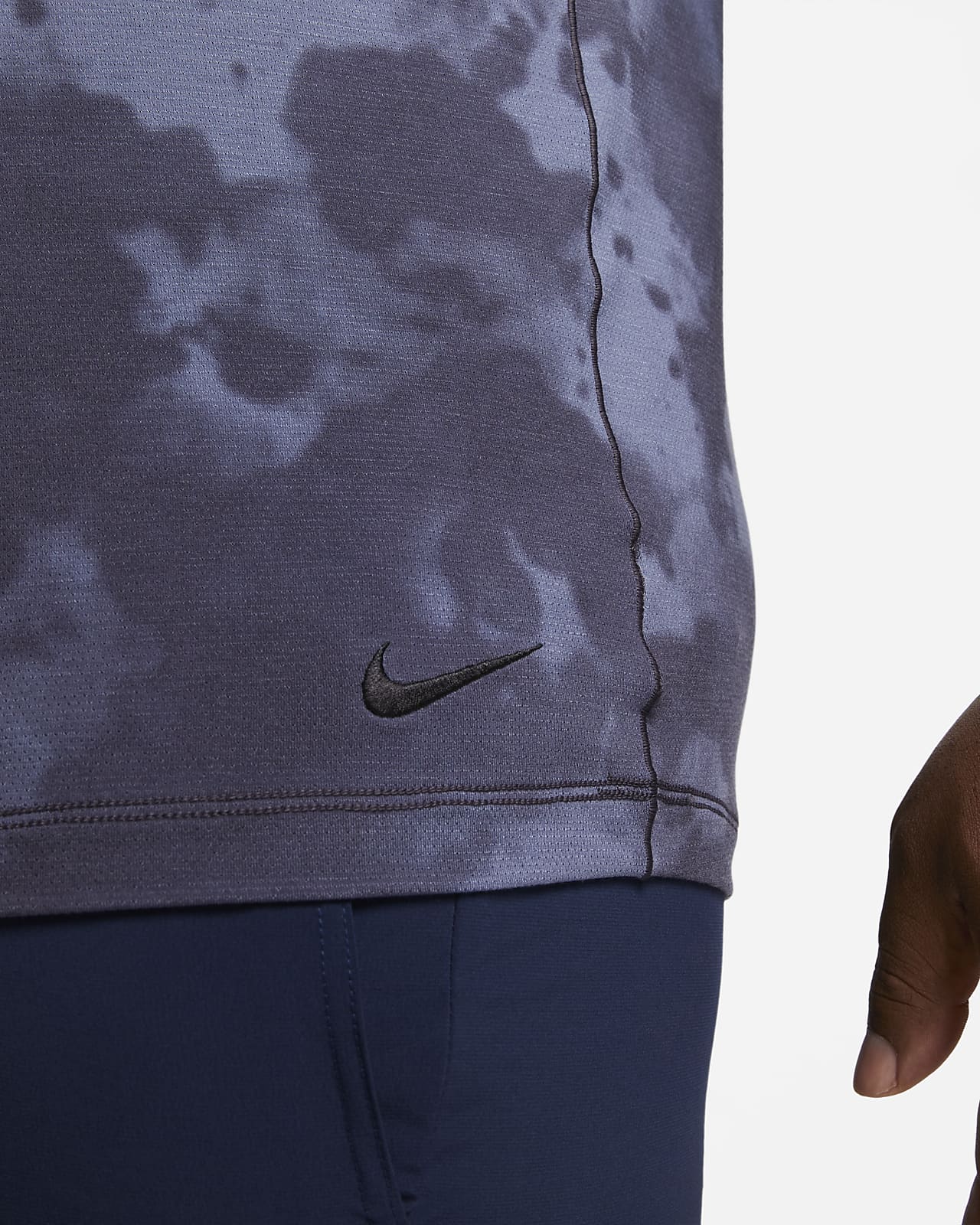 Nike Dri-FIT Men's Allover Print Short-Sleeve Yoga Top.