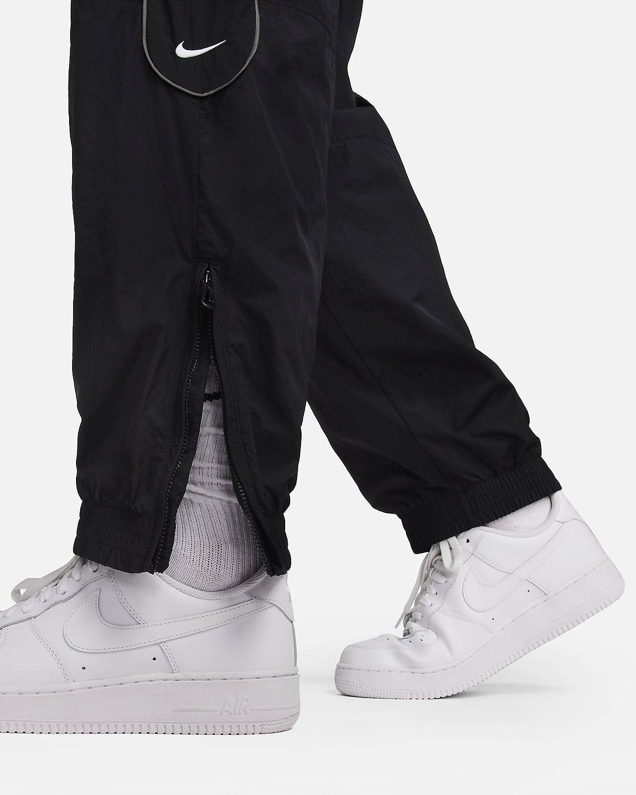 NWT Nike Solo Swoosh CW5460-030 Men Fleece Pants Loose Fit Phantom White  L-Tall