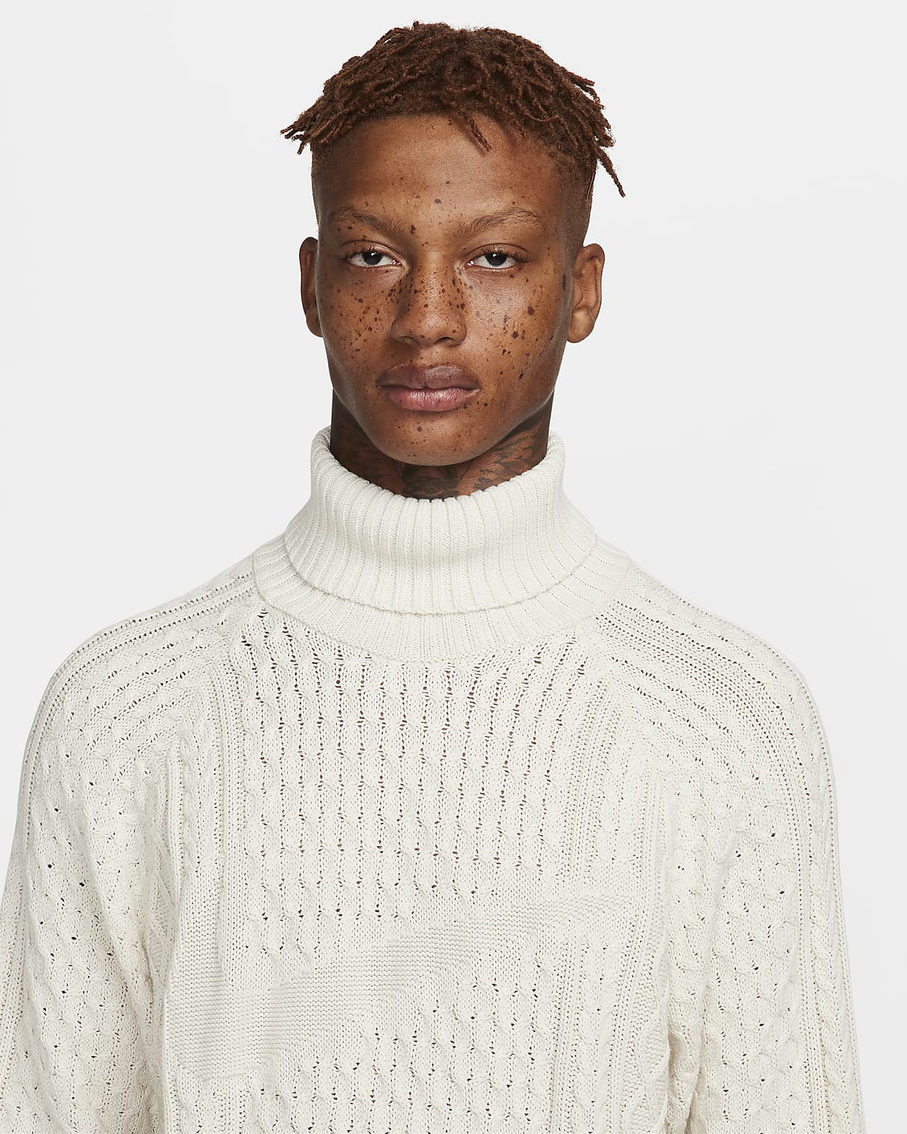 Nike Life Men's Cable Knit Turtleneck Sweater