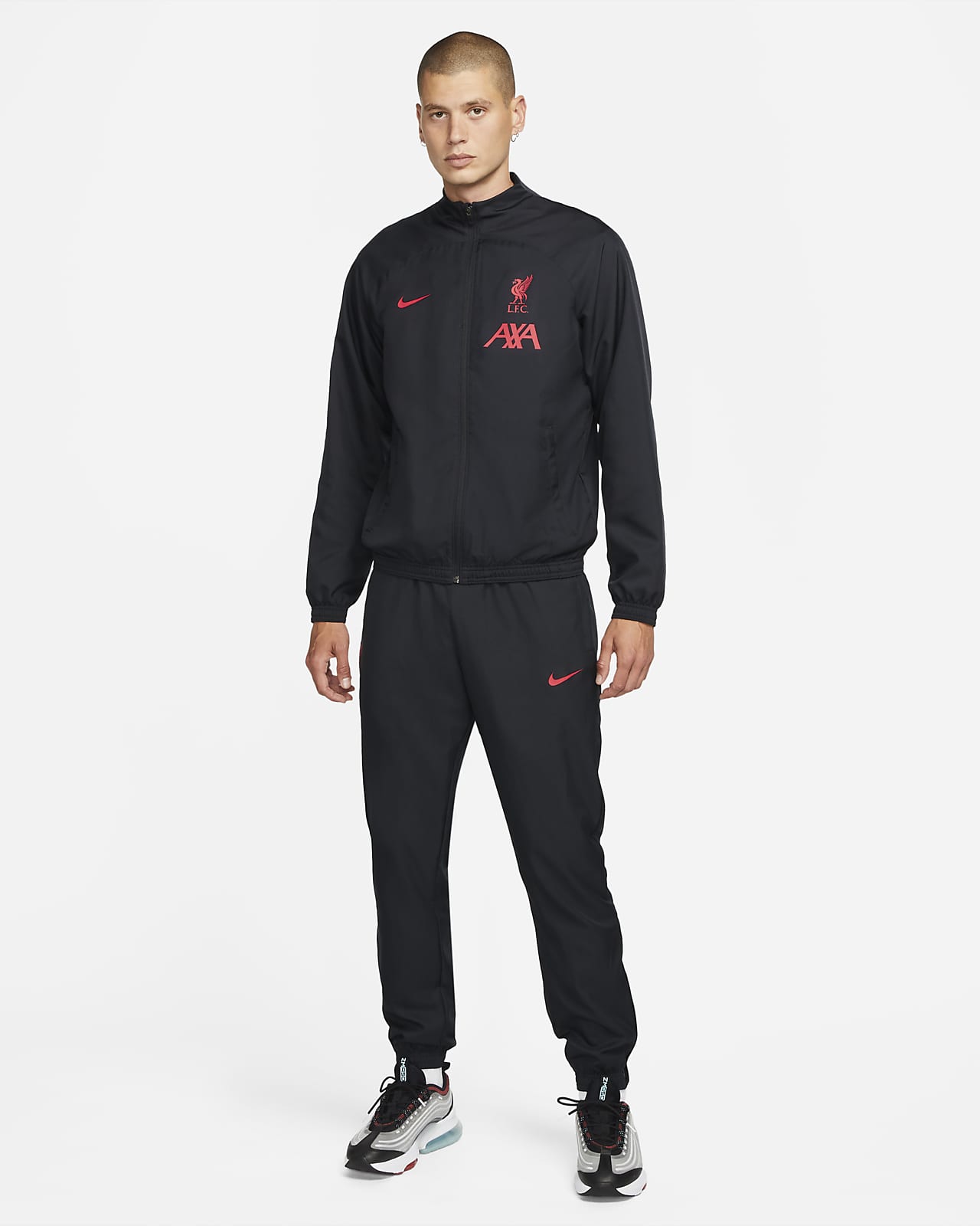 Męski dres piłkarski z tkaniny Nike Dri-FIT Liverpool FC Strike (wersja wyjazdowa)