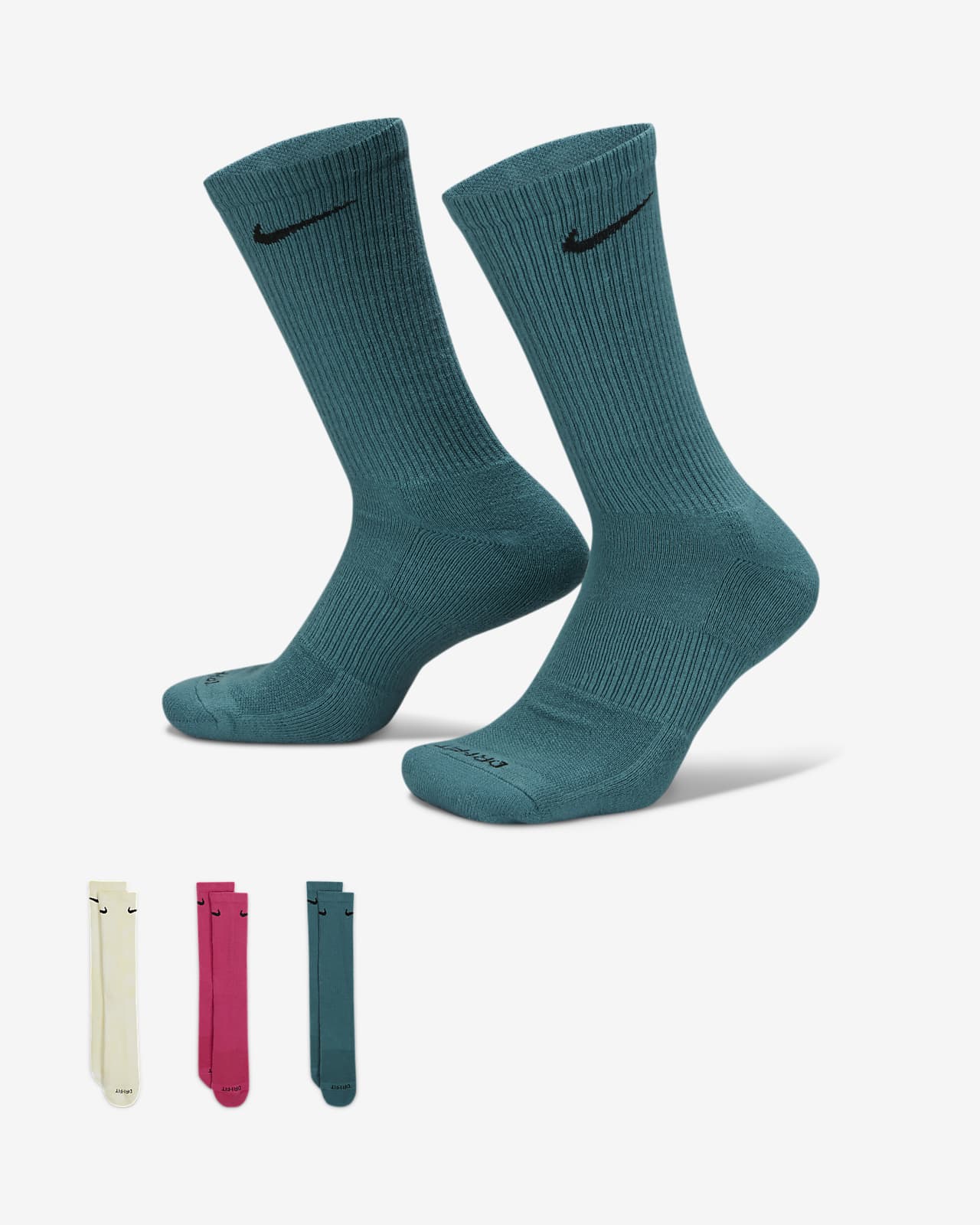 Nike Everyday Plus Cushioned Crew Socks (3 Pairs). Nike AE