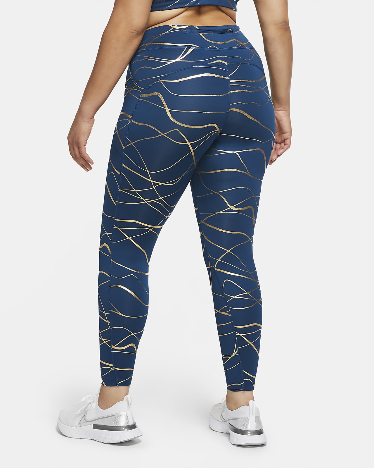 plus size nike sportswear metallic leggings