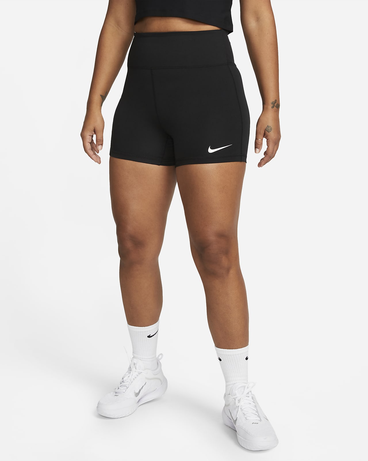 bouwer potlood wijsheid Nike Dri-FIT Advantage Tennisshorts met hoge taille voor dames (10 cm). Nike  BE