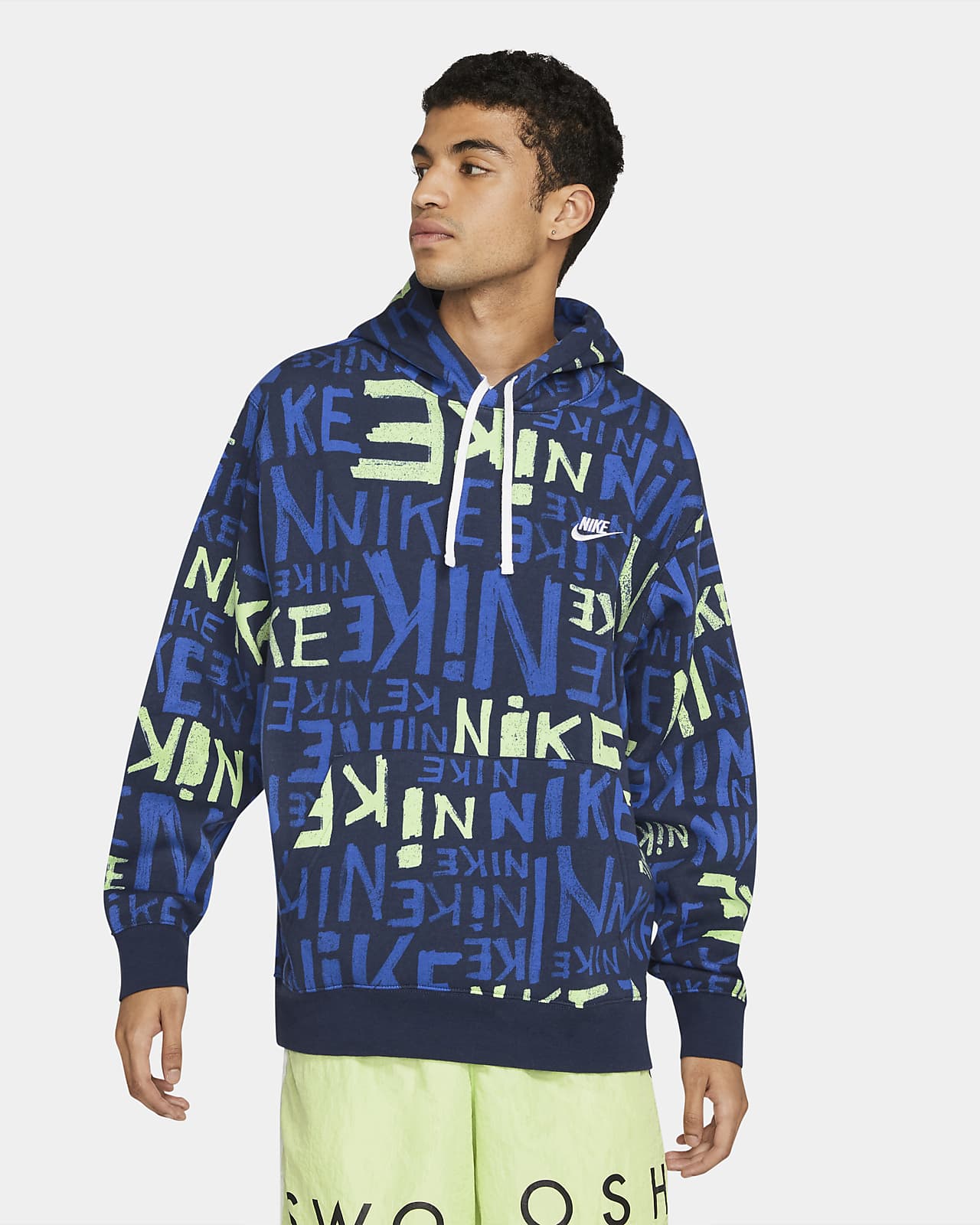 nike hoodie with checks all over it