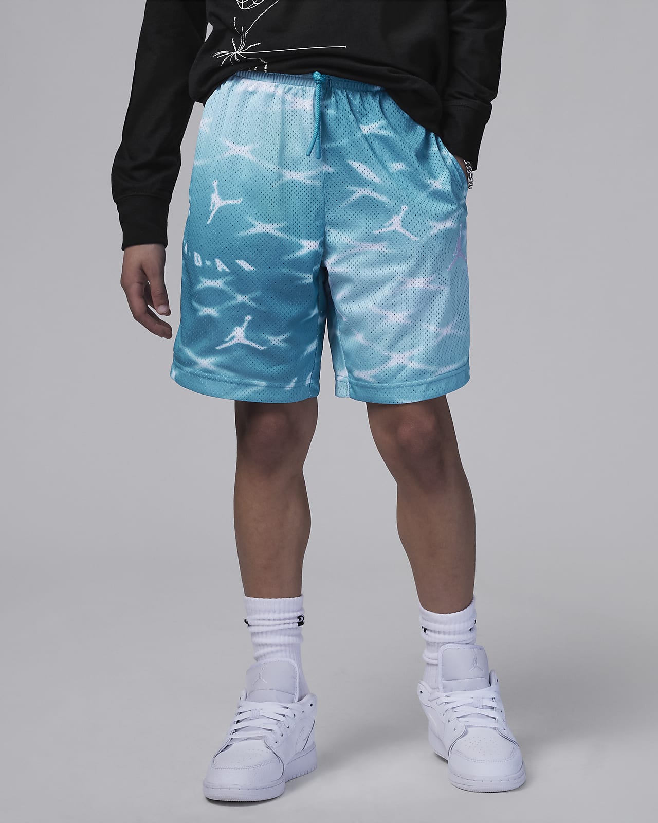 Jordan MJ Essentials Printed Shorts Big Kids' (Boys) Dri-FIT Mesh Shorts