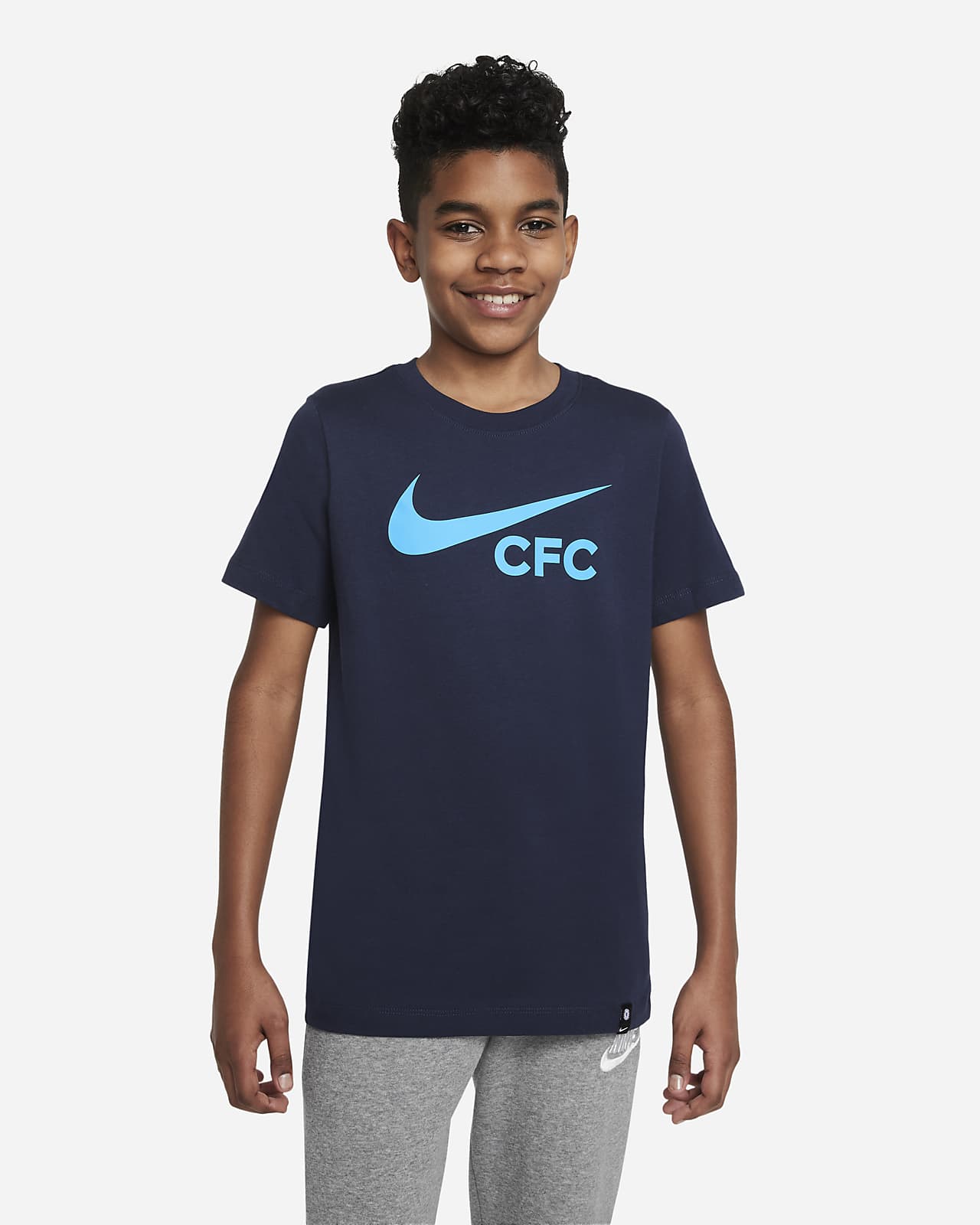 Chelsea FC Swoosh Big Kids' Soccer T-Shirt