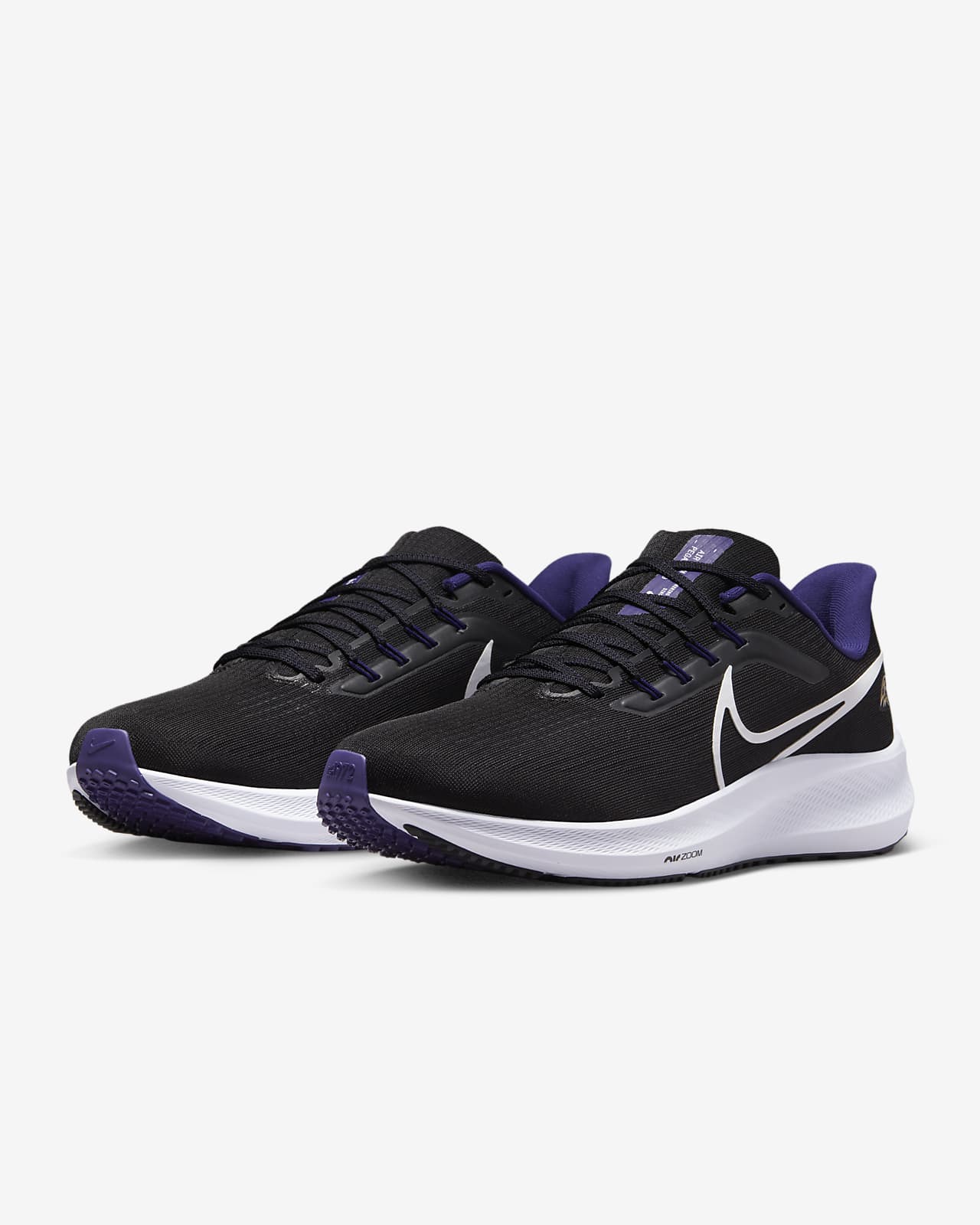 Nike Pegasus 39 (NFL Baltimore Ravens) Men's Road Running Shoes.