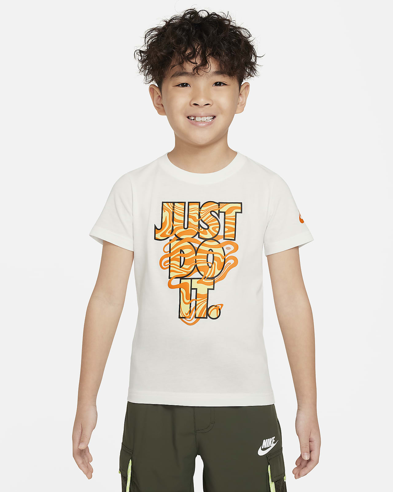 Playera estampada para niños de preescolar Nike "Just Do It"