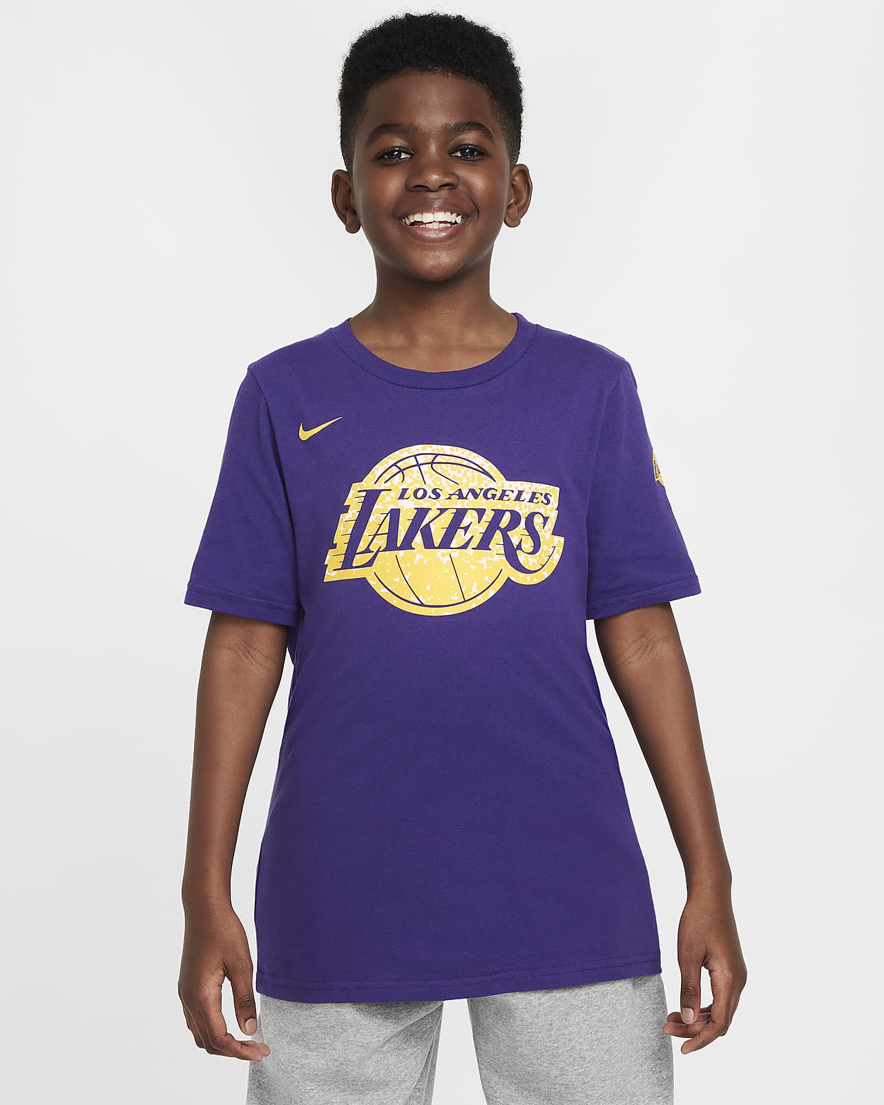 T-Shirt Nike NBA Λος Άντζελες Λέικερς Essential για μεγάλα αγόρια