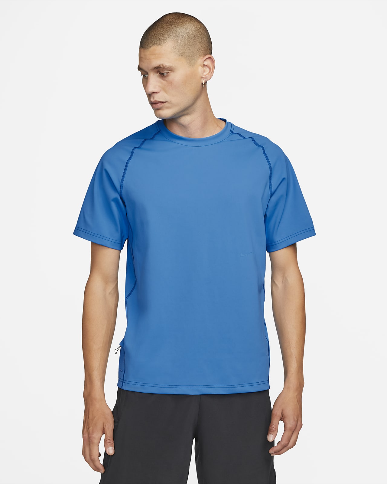 Men's Workout Fitness Sports T-shirt Round-neck Short Sleeve Dri-fit Breathable 