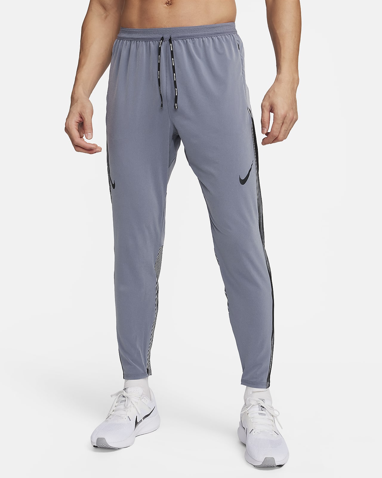 Nike Men's Flex Swift Running Pants (Black/Sail, L) : : Fashion