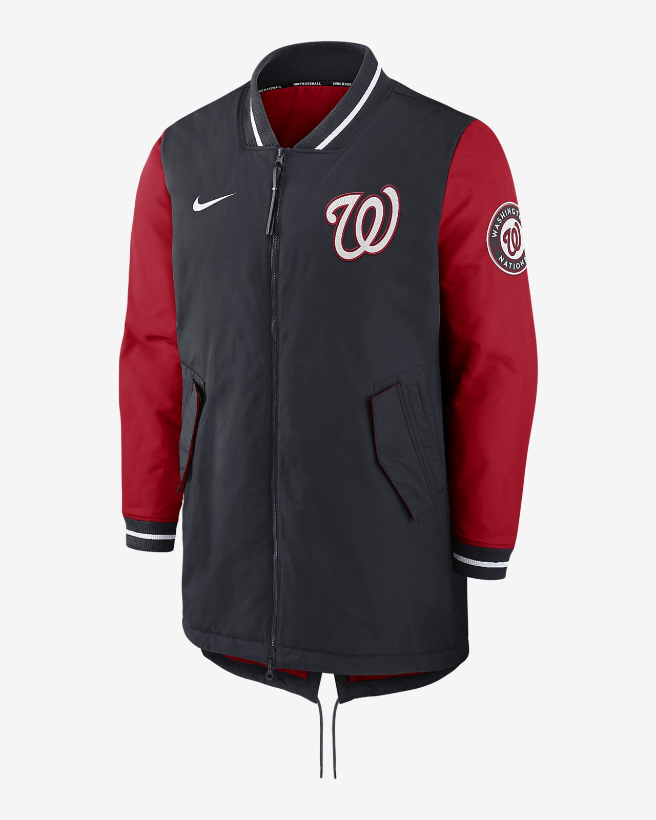 Men's Washington Nationals Nike Red/Navy Authentic Collection Dugout  Full-Zip Jacket