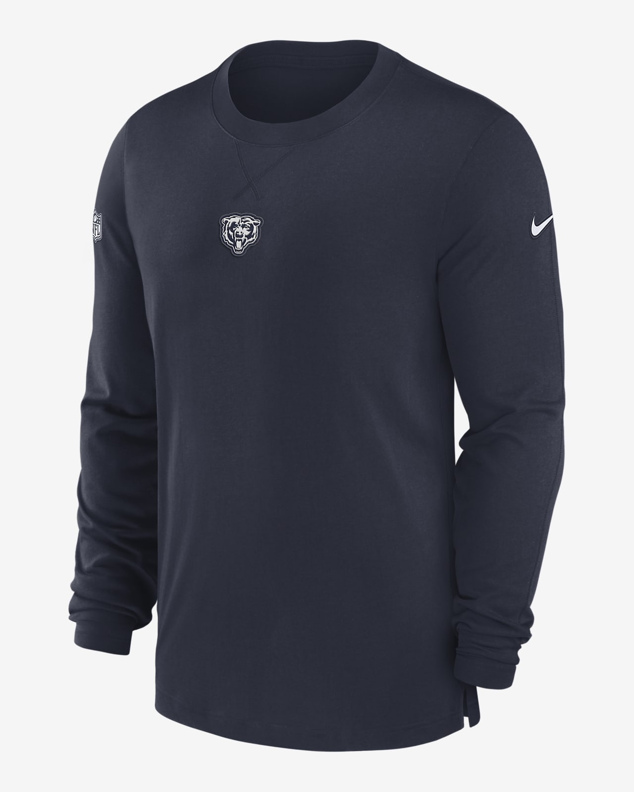Men's Nike Navy Chicago Bears 2023 Sideline Performance Long Sleeve T-Shirt Size: Small