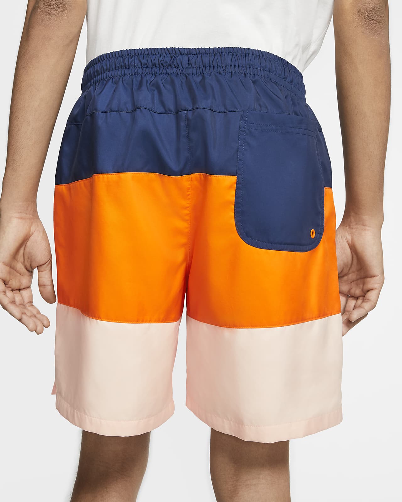 nike men's woven shorts orange