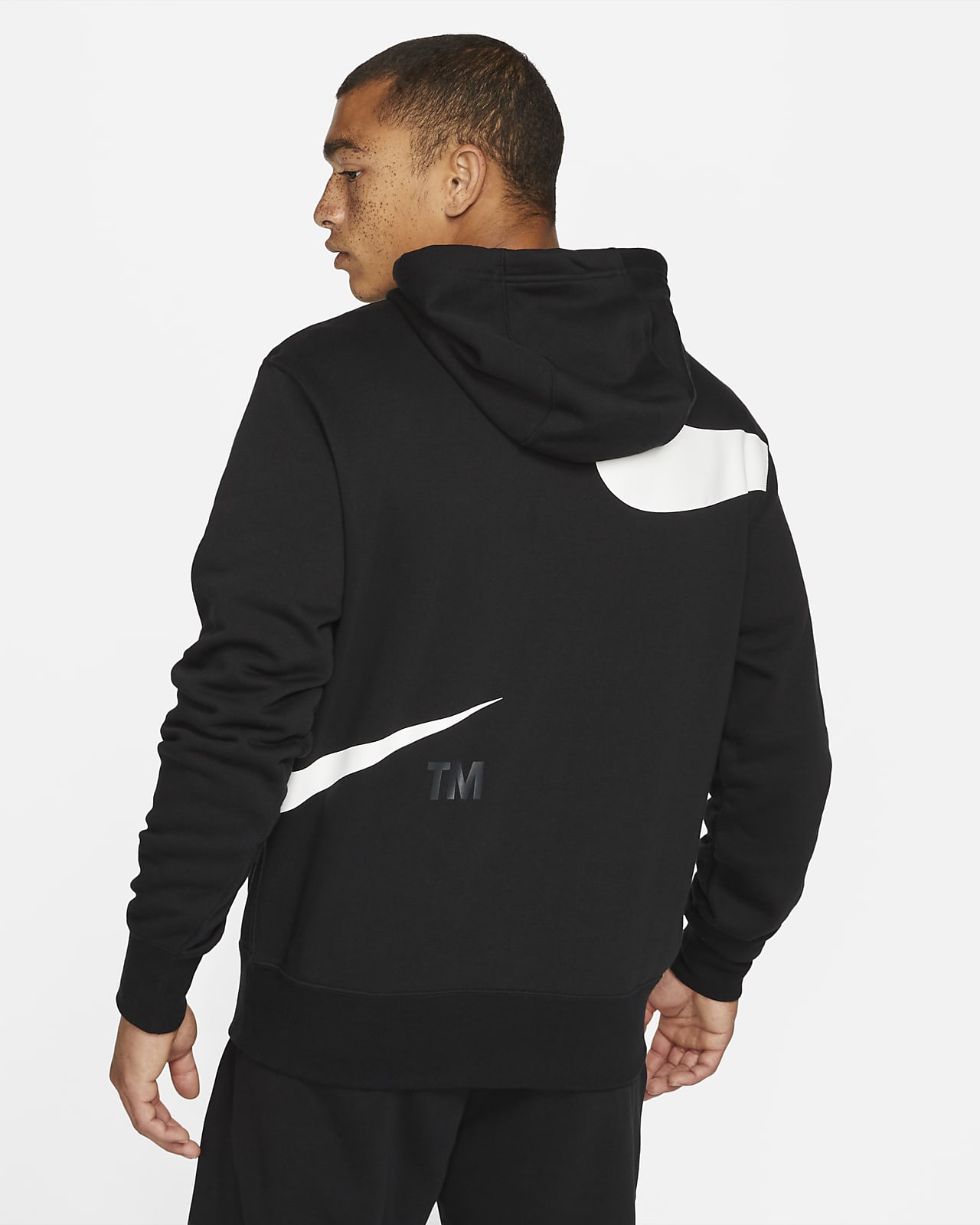 Nike Sportswear Swoosh Hoodie met deels geborstelde achterkant voor heren.  Nike NL