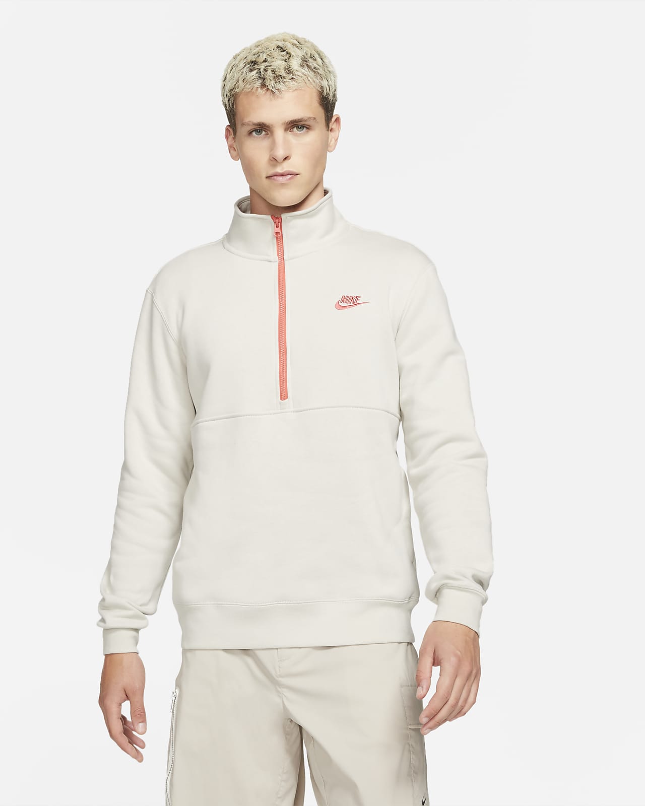 Nike Sportswear Club Men's Brushed-Back 1/2-Zip Pullover. Nike.com