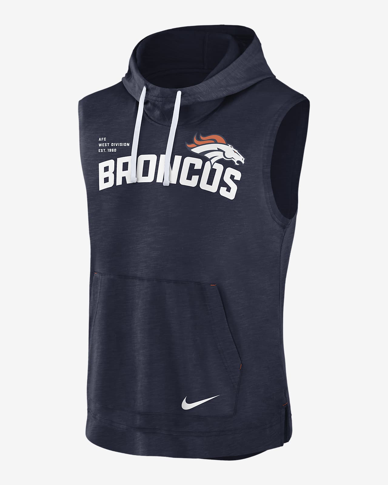 Sudadera con gorro sin cierre sin mangas para hombre Athletic Denver Broncos). Nike.com