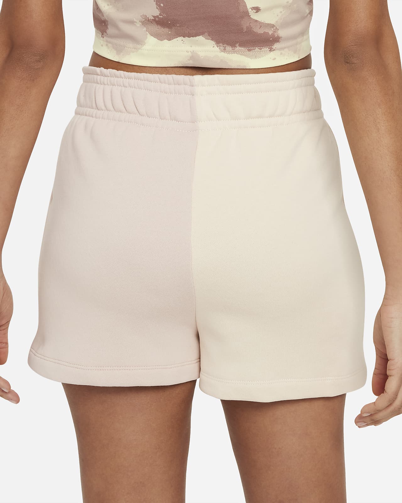 nike sweat shorts above knee