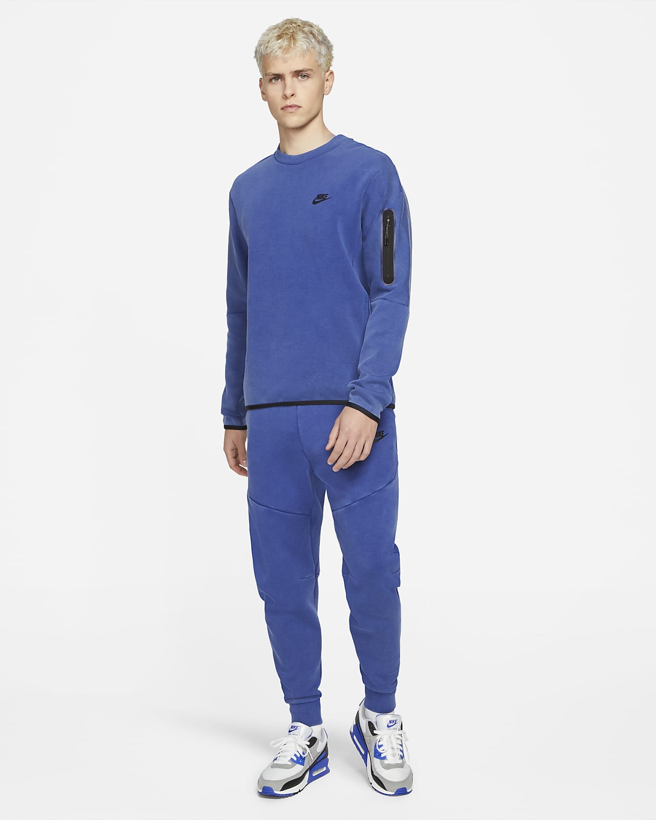 Nike tech fleece tracksuit royal blue Clearance