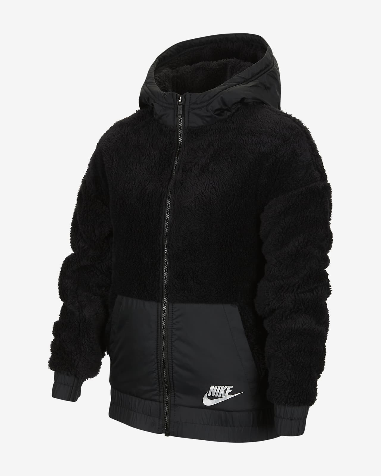 Chamarra para niñas talla grande de tejido Sherpa Nike Sportswear. Nike.com