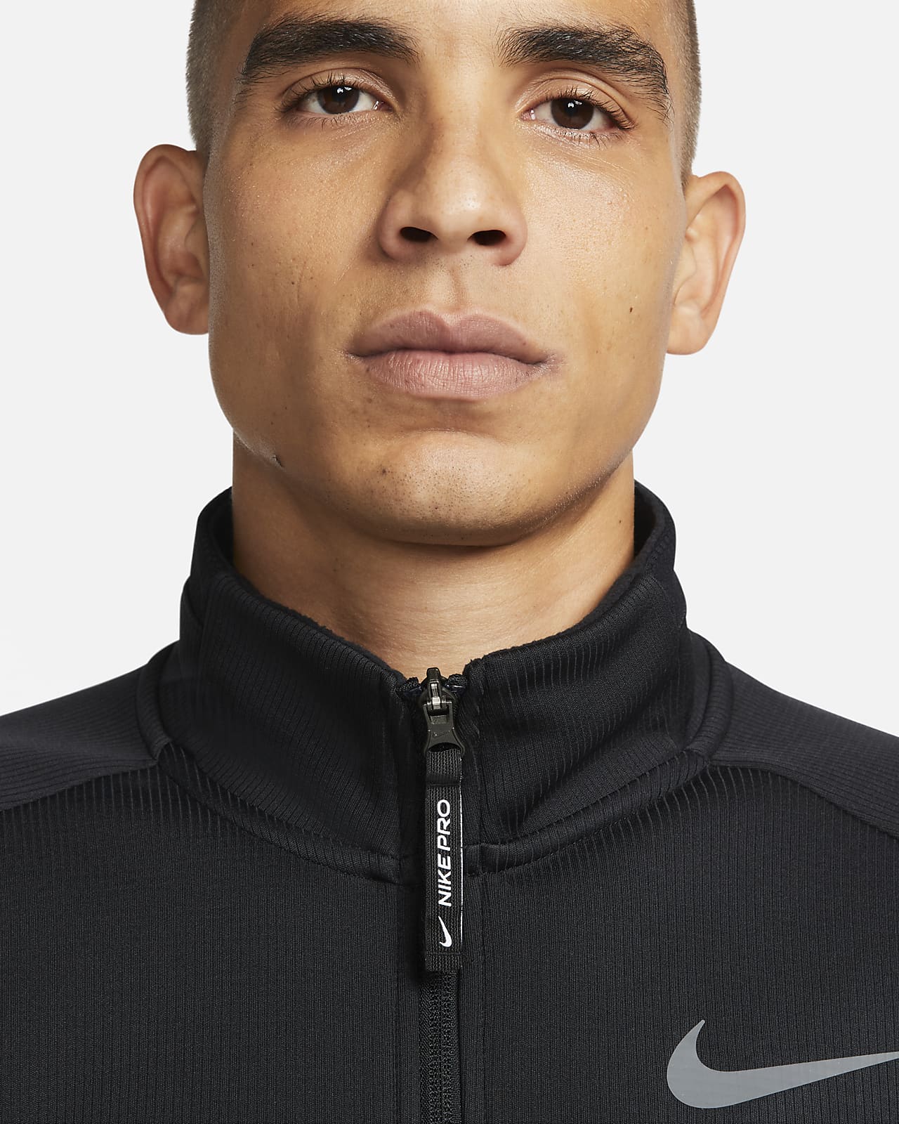 Nike Pro ThermaFIT Men's FullZip LongSleeve Training Top. Nike RO