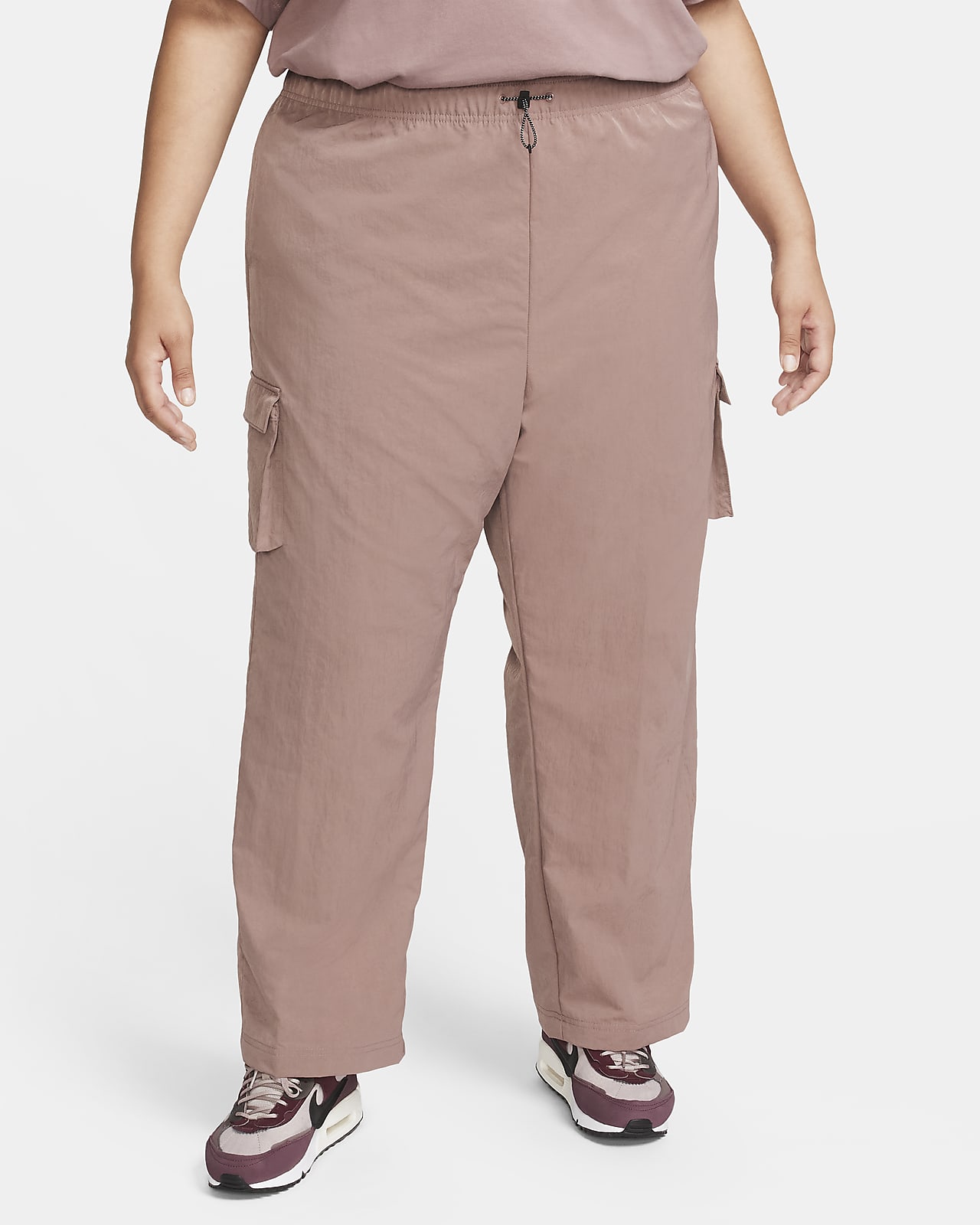 Dámské tkané cargo kalhoty Nike Sportswear Essential s vysokým pasem (větší velikost)
