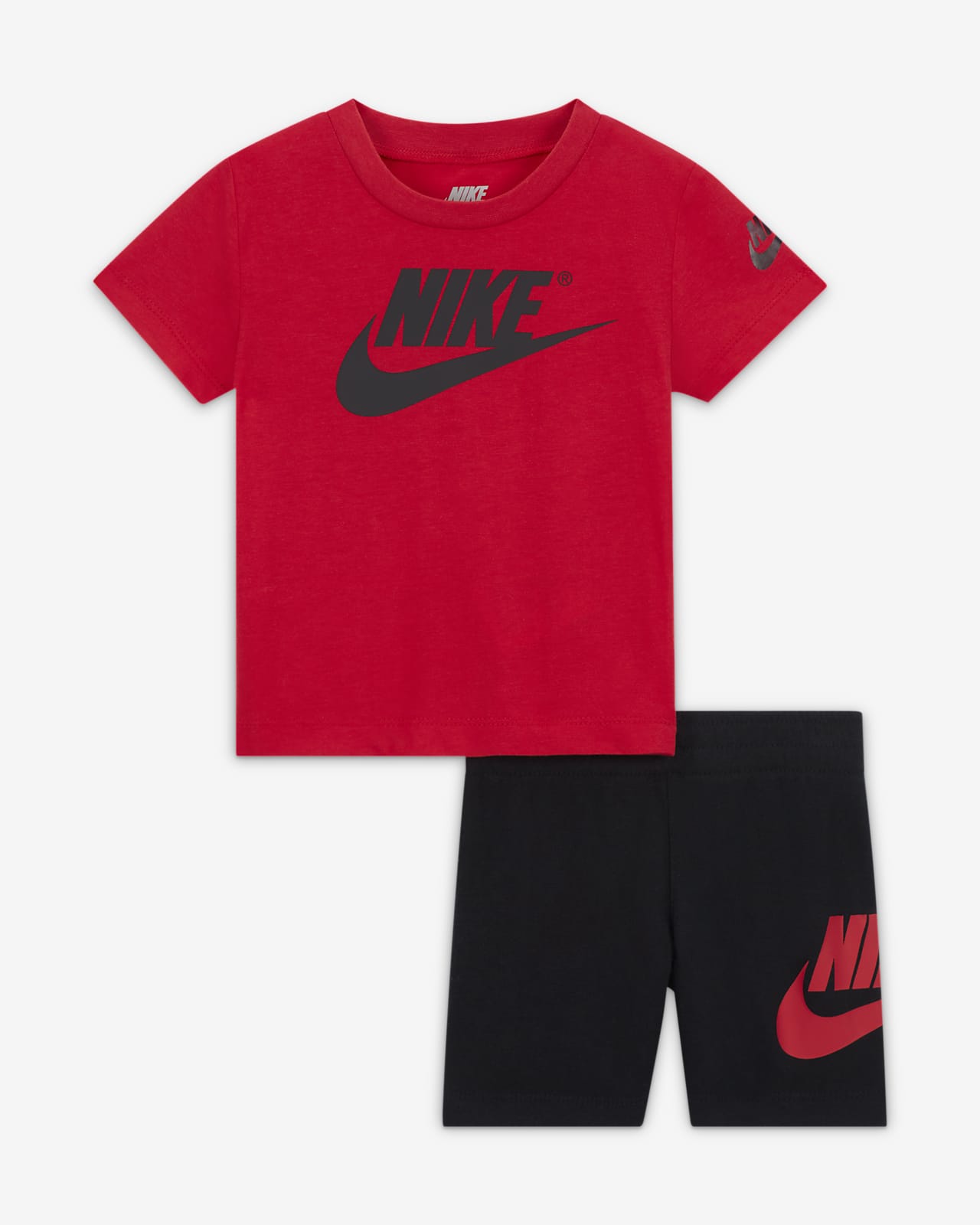 Nike Baby Girls 12-24 Months Short Sleeve Nike Air Boxy Tee and Crop  Leggings Set