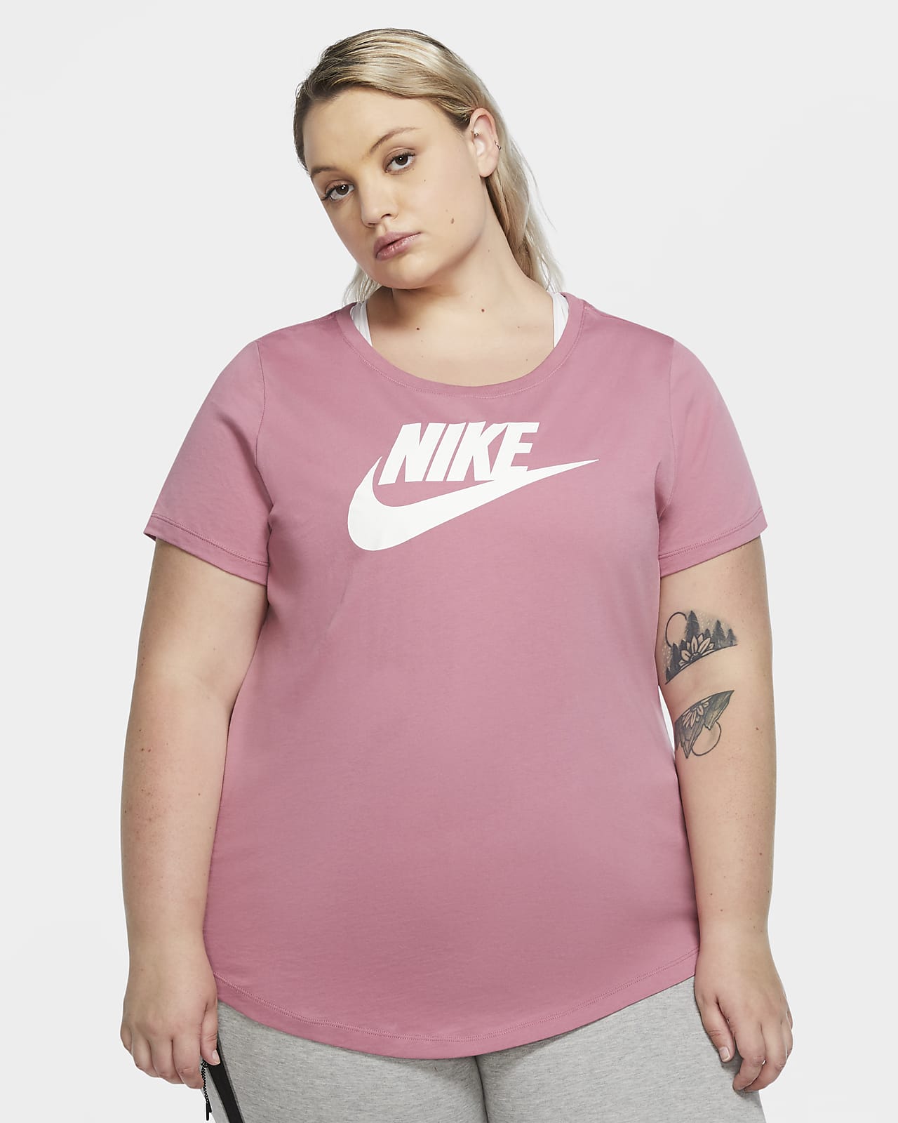 pink nike shirt plus size