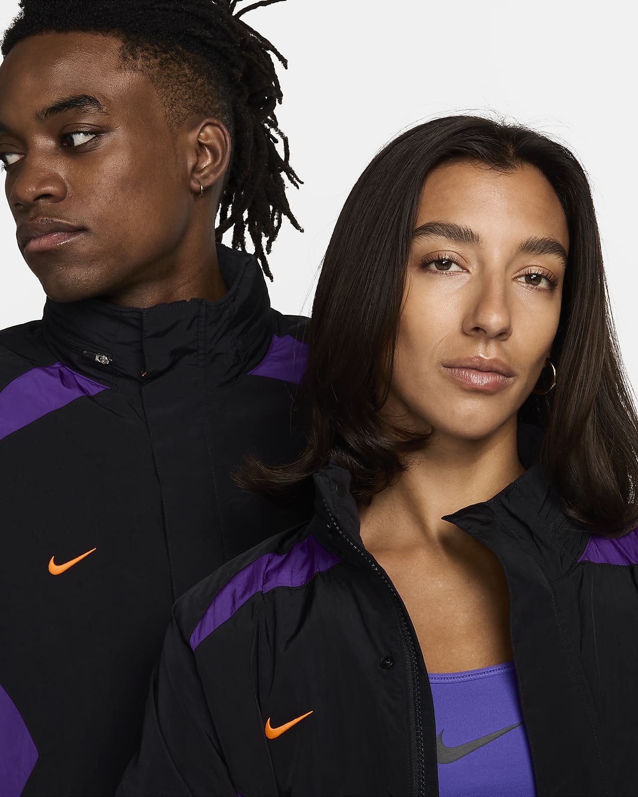 Nike Therma Fit Purple Logo Long Sleeve Hoodie Sweatshirt Women Size M -  beyond exchange