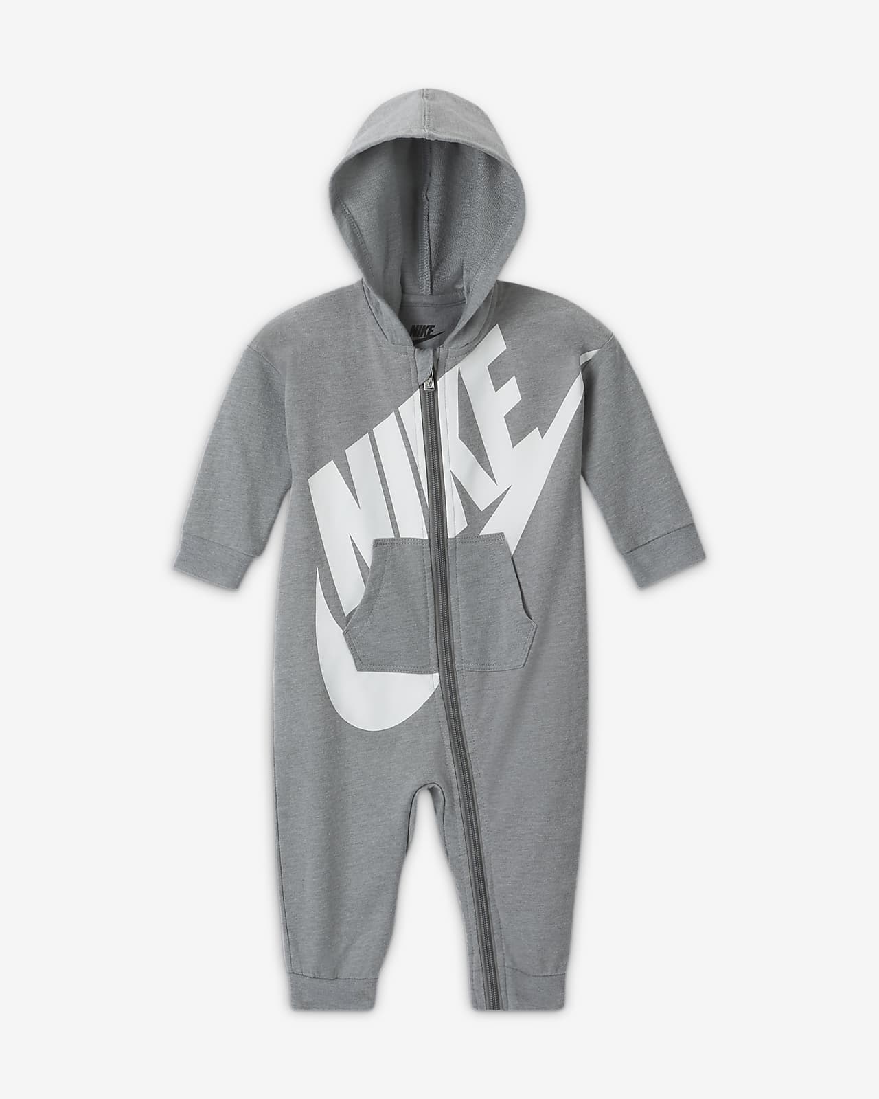 Coverall Nike med hel dragkedja för baby (0–12 mån)