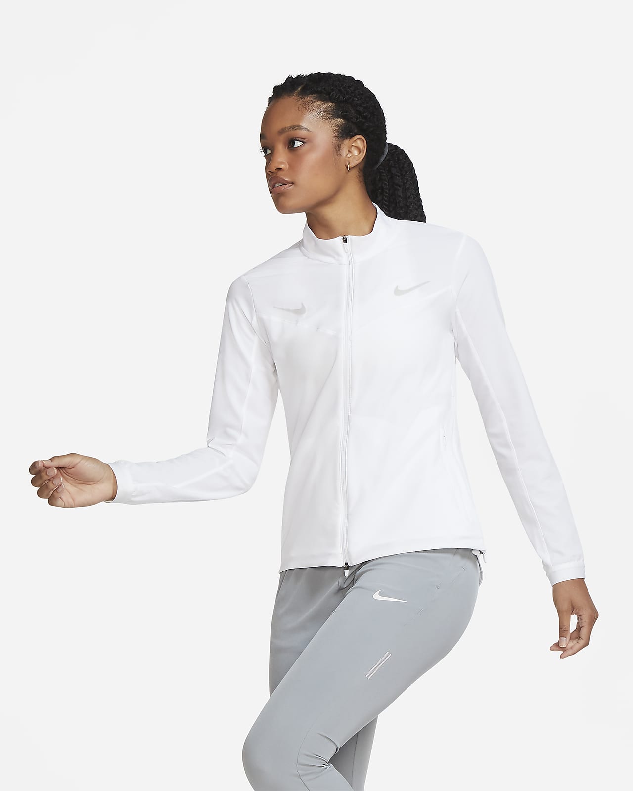 nike reflective running jacket women's