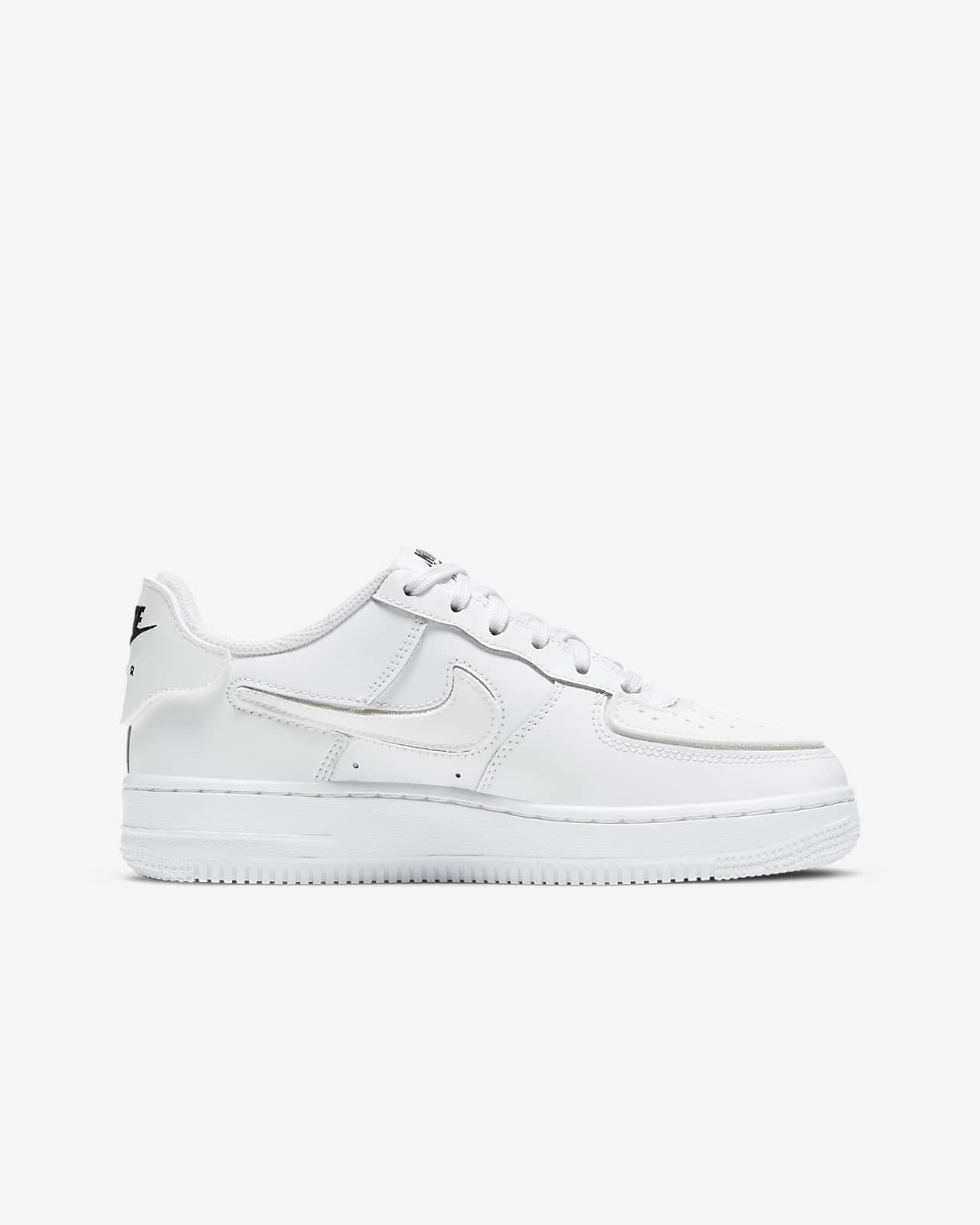 air force ones white big kids