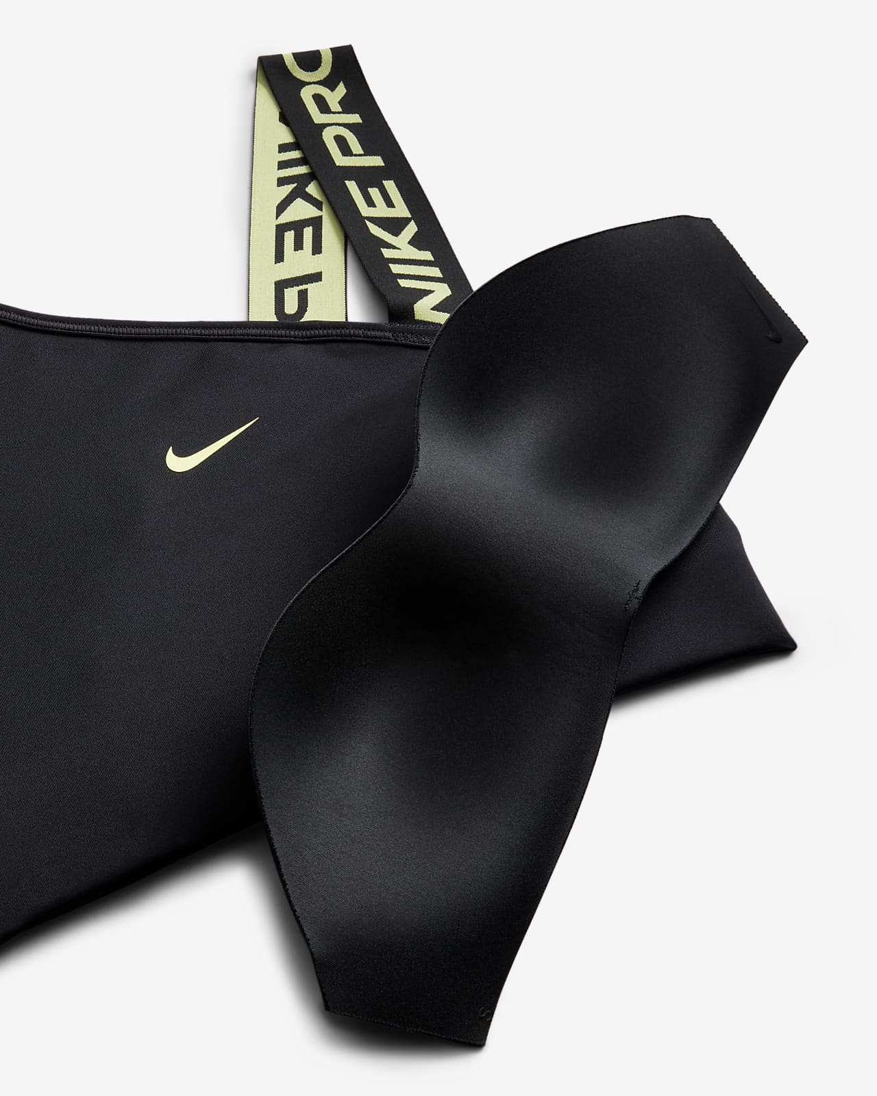 Nike Pro Swoosh One-Piece Pad System Sports Bra Black Size M