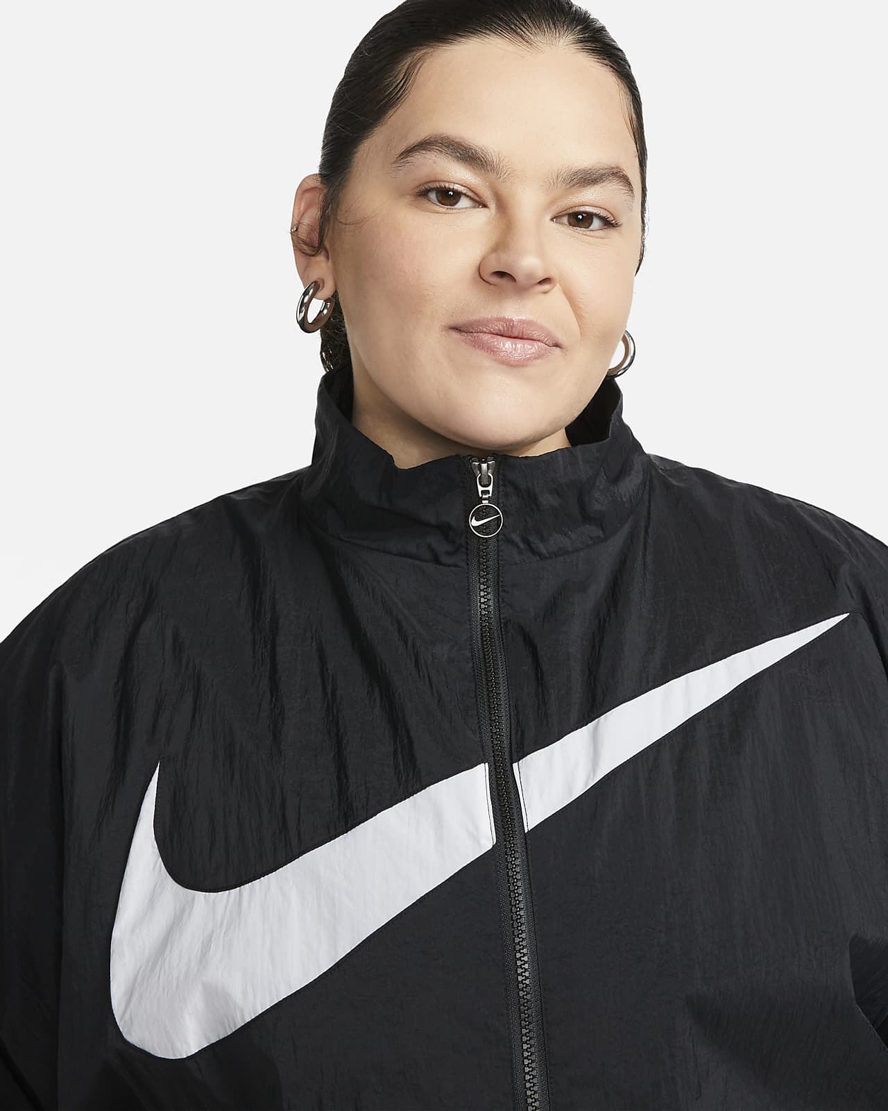 Nike Basketball throwback woven jacket in black