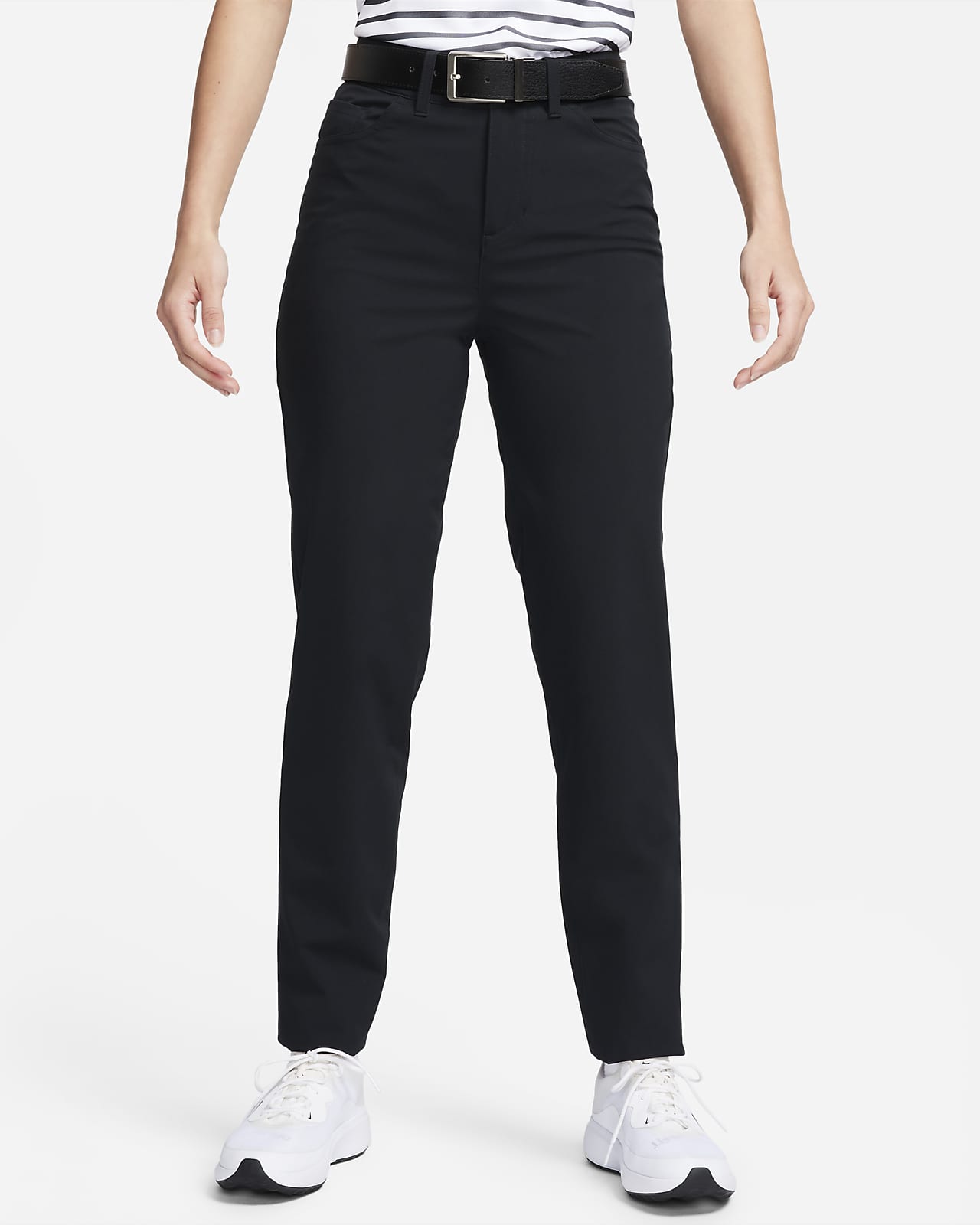 Rohnisch Ladies Slim-Fit Pull-On Black Golf Trousers – GolfGarb