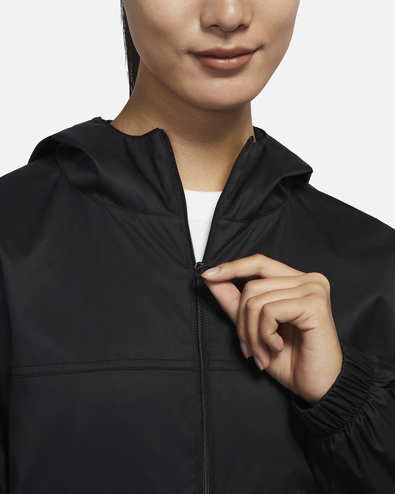 nike black woven jacket